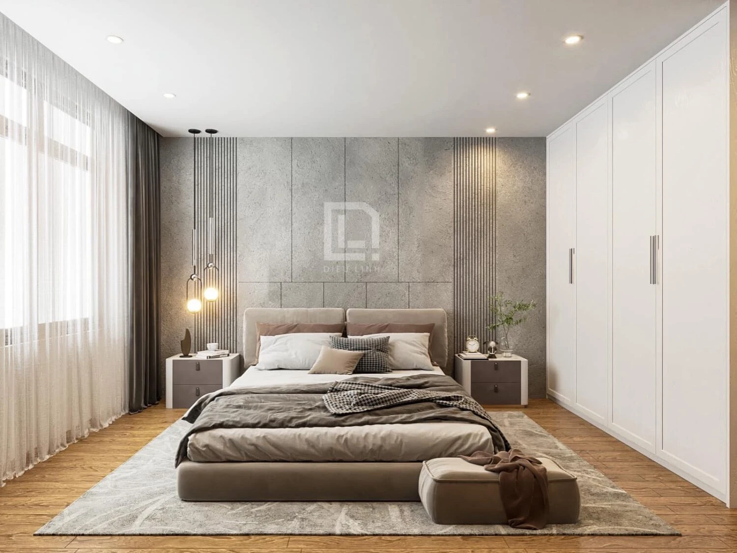 Bedroom Sketchup Scene Download Free Modern ID 101000653 (Dieu Linh)