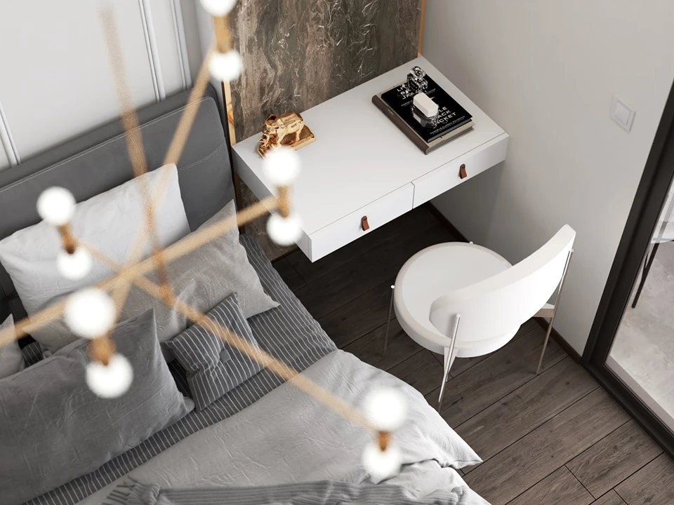 SketchUp Free Bedroom Sketchup Scene Download Free Vray Modern ID 101000214 (Quoc Vi Phan Phan)