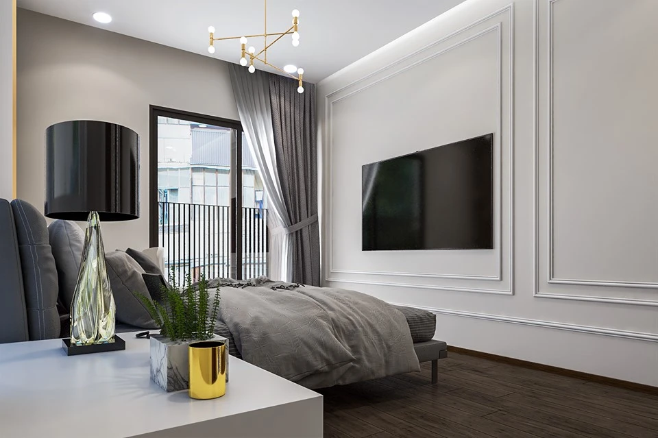 SketchUp Free Bedroom Sketchup Scene Download Free Vray Modern ID 101000214 (Quoc Vi Phan Phan)