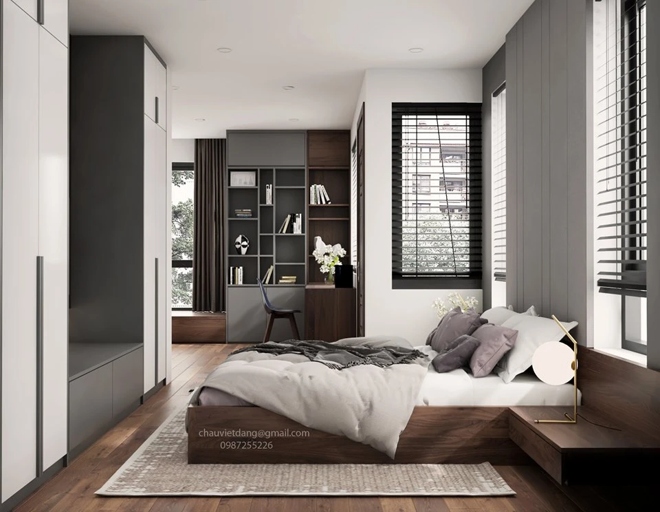 Bedroom Sketchup Scene Download Free Vray Modern ID 101000224 (Dang Viet Chau)
