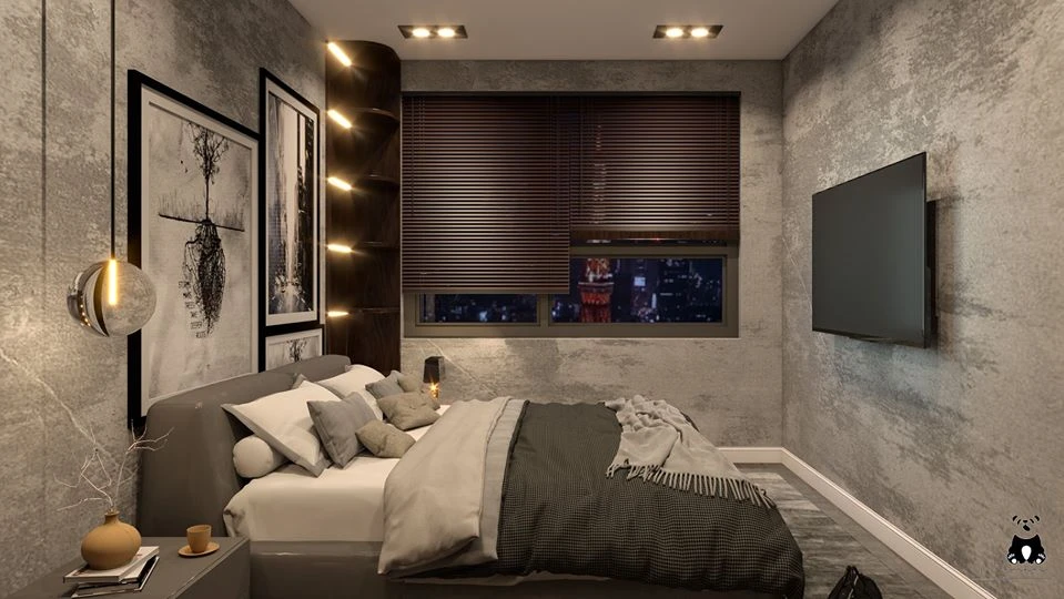 SketchUp Free Bedroom Sketchup Scene Download Free Vray Modern ID 101000294 (Nam Hai)