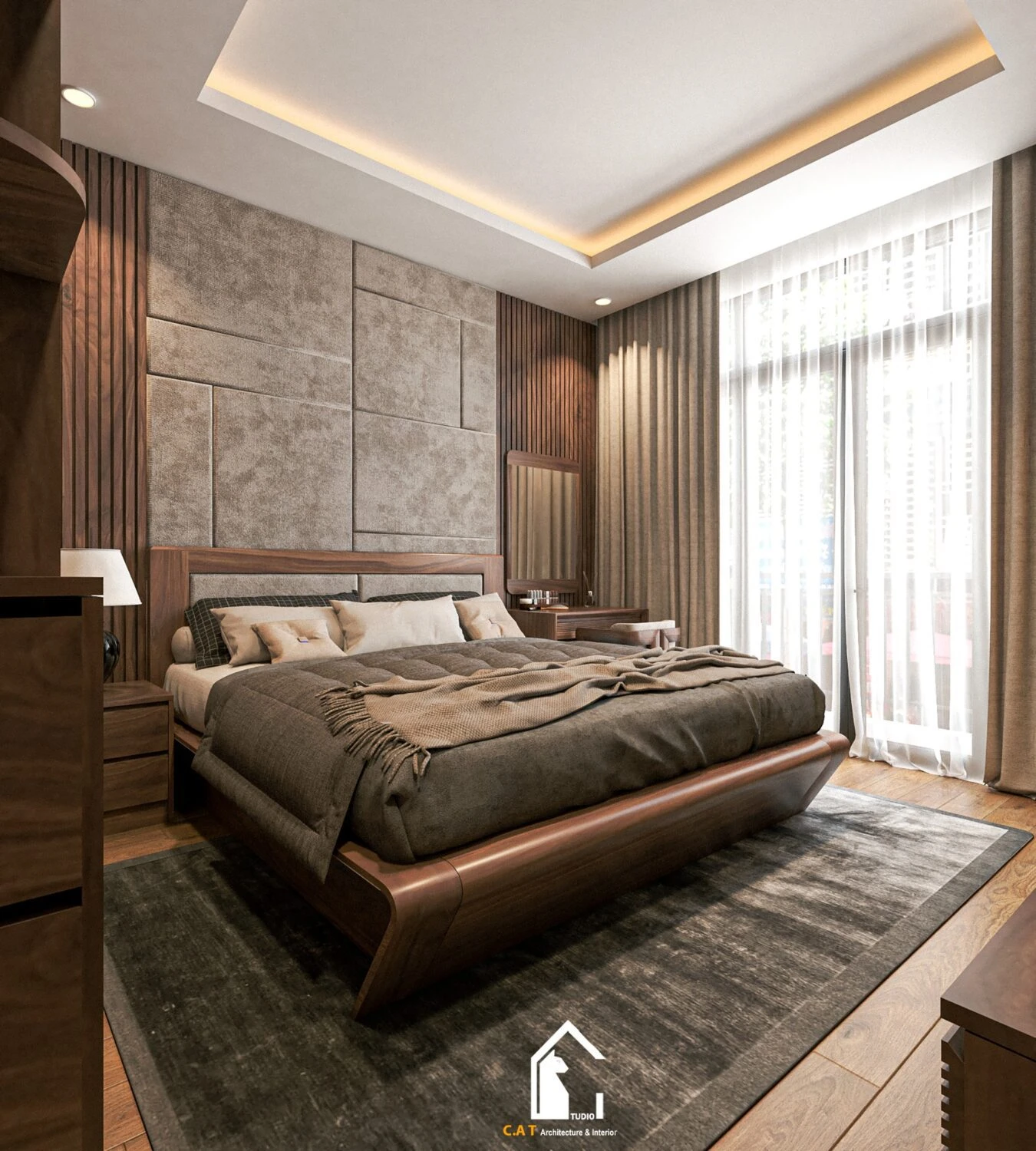 Bedroom Sketchup Scene Free Download Modern ID 101000628 (Kts Nghiathan)