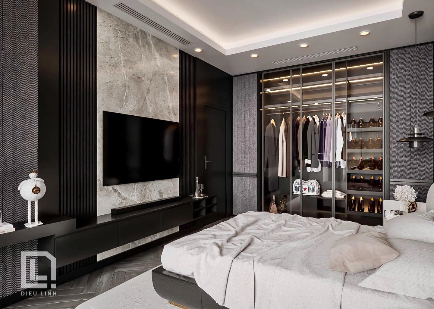 Bedroom Sketchup Scene Free Download Modern ID 101000708 (Dieu Linh)