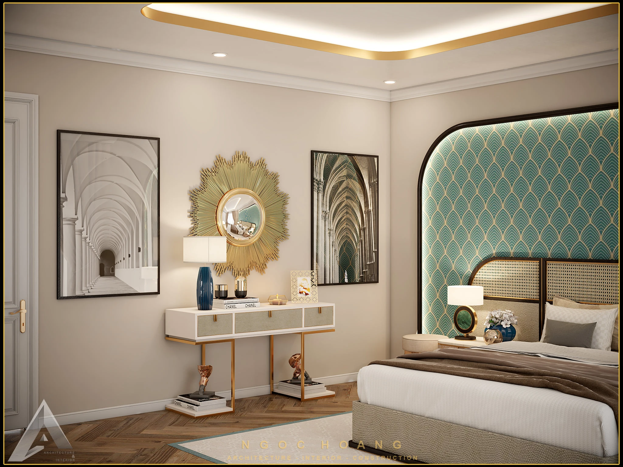 Bedroom Sketchup Scene Free Download Vray Modern ID 101000448 (Toan Nguyen)