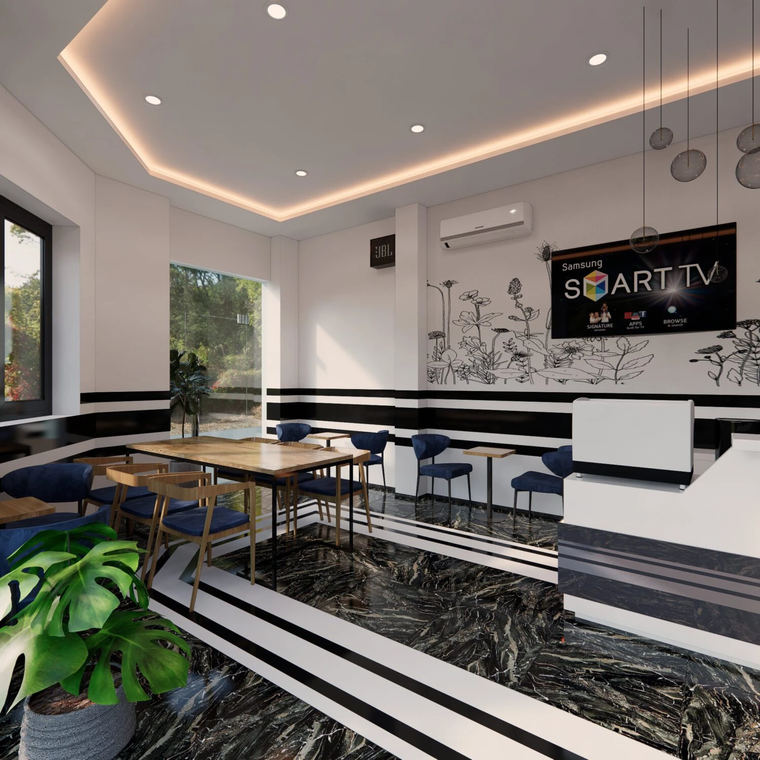 Coffee Shop Free SketchUp Models Modern Download ID 108000070 (Tran Huy)