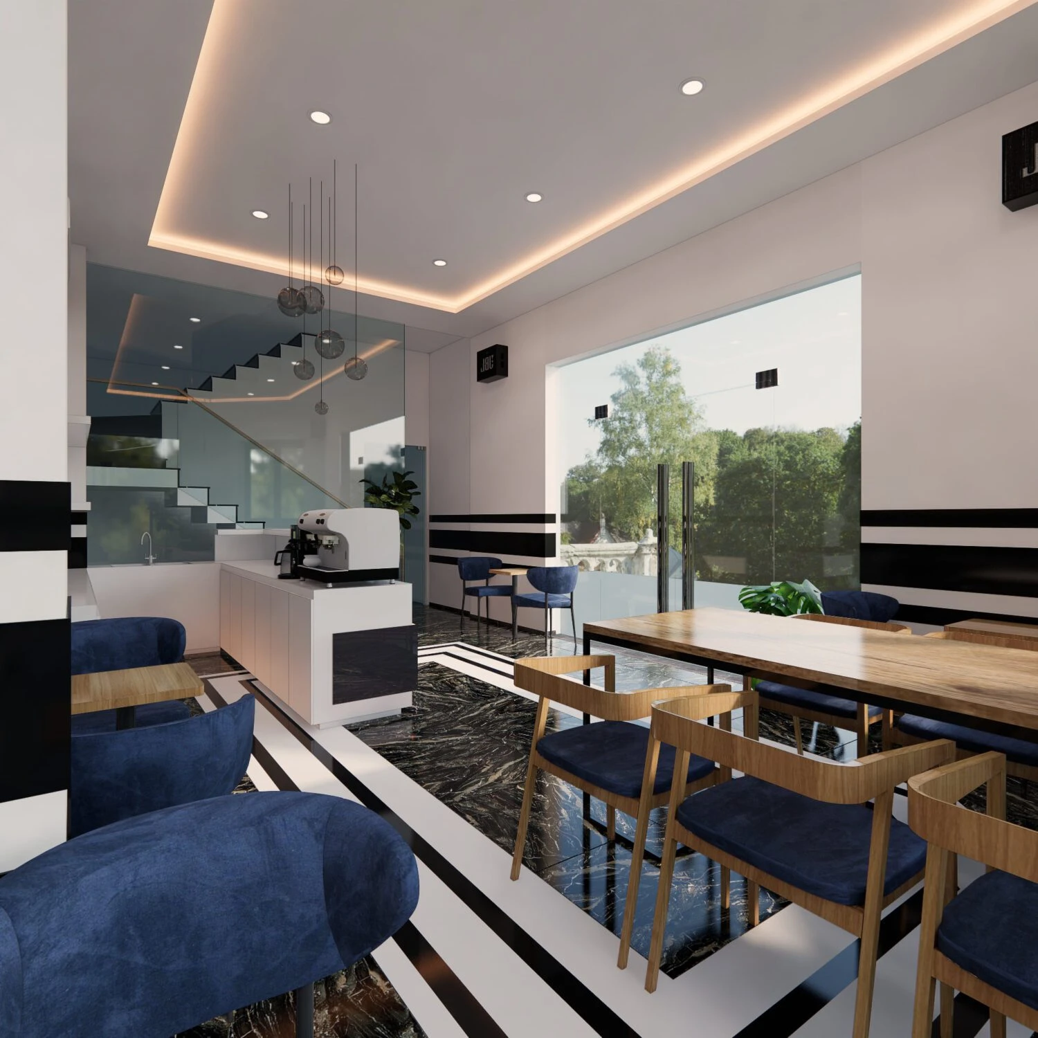 Coffee Shop Free SketchUp Models Modern Download ID 108000070 (Tran Huy)