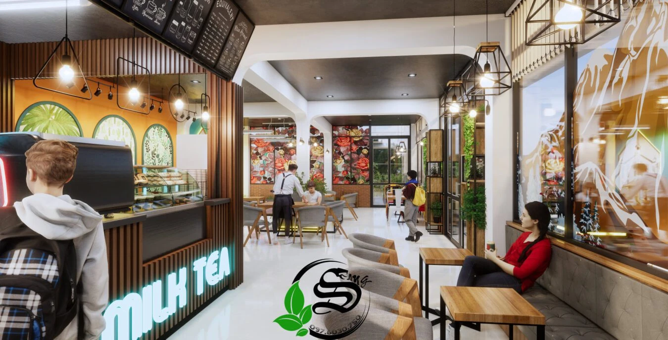 Coffee Shop SketchUp Model Free Enscape Modern Download ID 108000069 (Tu Minh Sang)