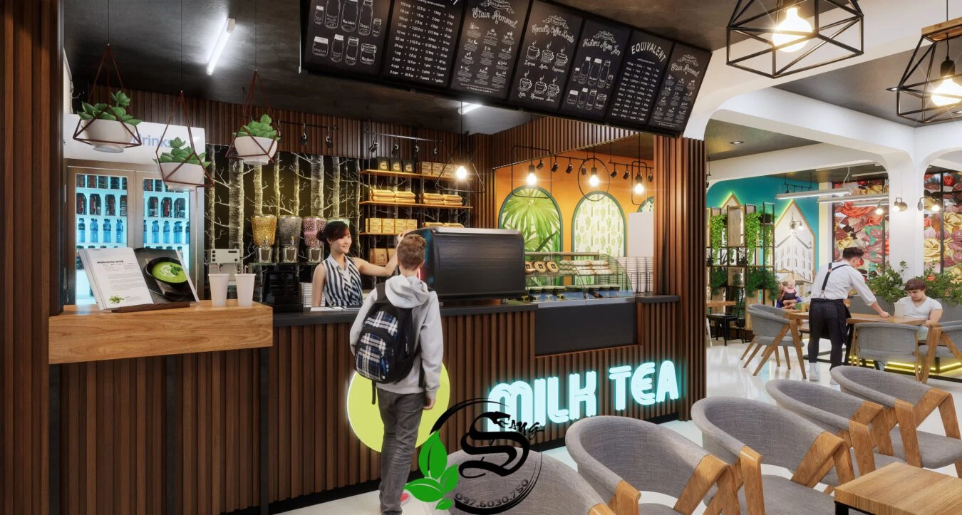 Coffee Shop SketchUp Model Free Enscape Modern Download ID 108000069 (Tu Minh Sang)