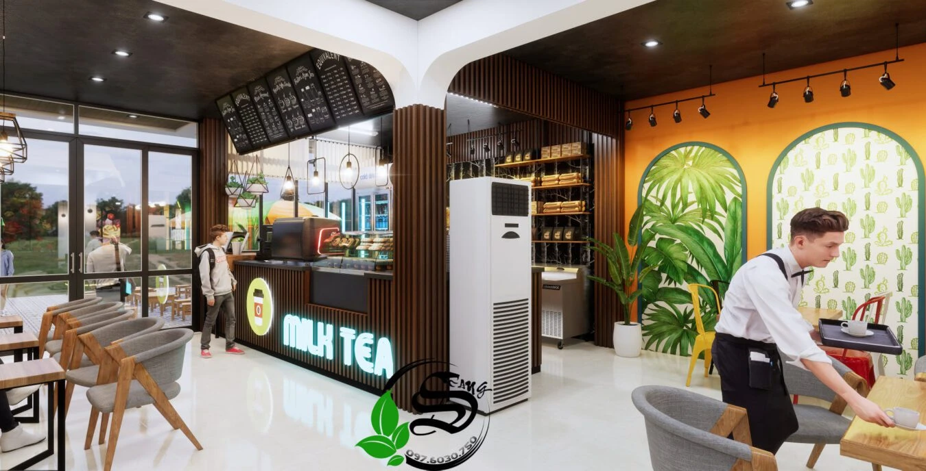 Coffee Shop SketchUp Model Free Enscape Modern Download ID 108000069 (Tu Minh Sang)