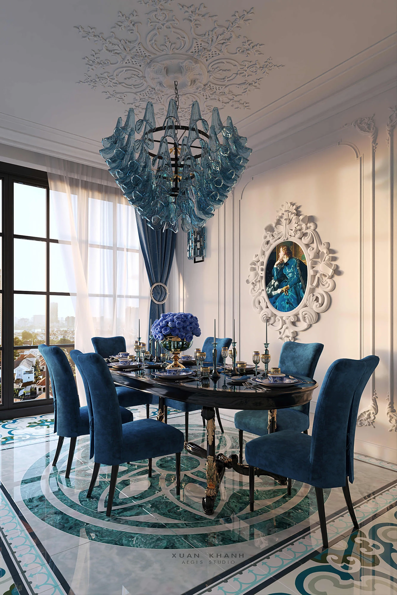 SketchUp Free Dining Room Modern Enscape Free Download SketchUp Models ID 104000023 (Xuan Khanh)