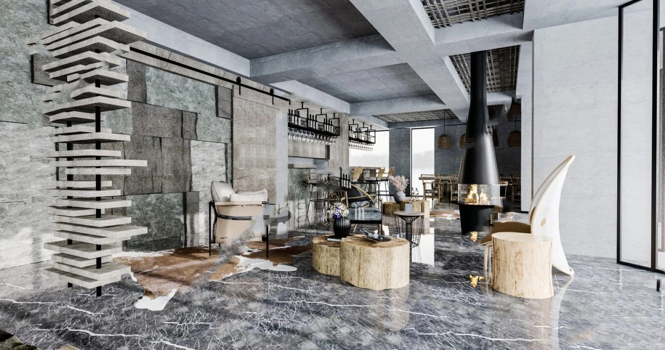 Download SketchUp Models Enscape Modern Living Room Free ID 100000356 (Cuong Covua)