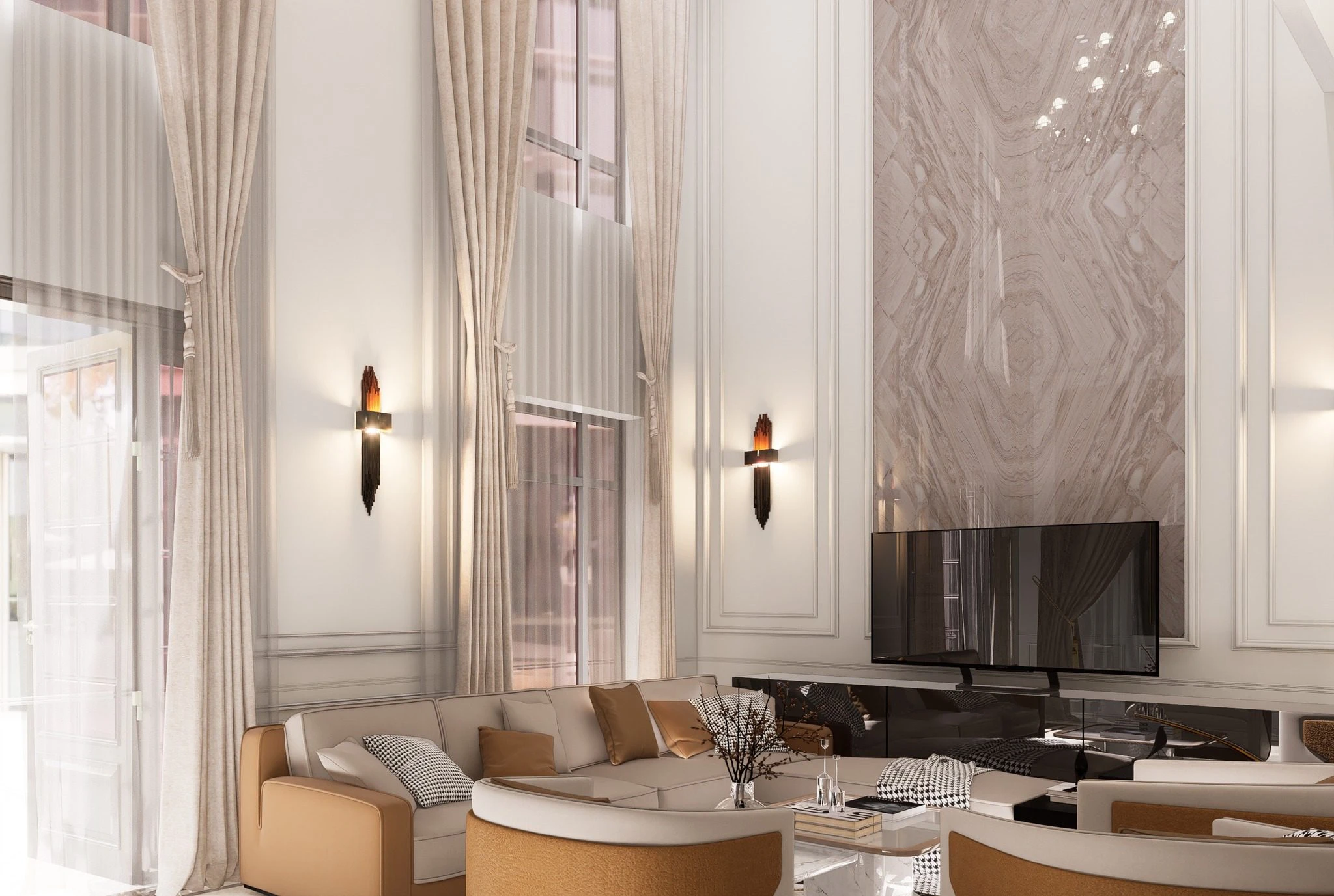 Download SketchUp Models Modern Living Room - Dining Room Free ID 218000216 (Pacons)