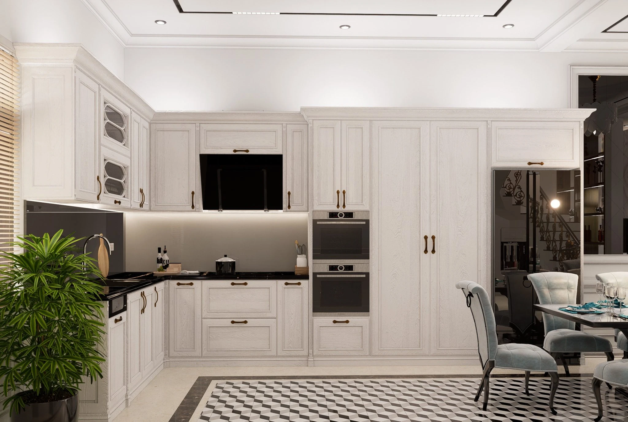 Download SketchUp Models Modern Living Room - Dining Room Free ID 218000216 (Pacons)