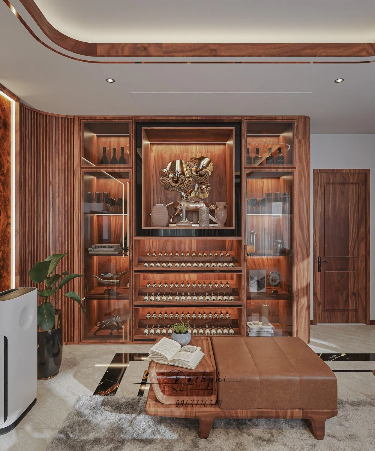 Download SketchUp Models Vantage Modern Living Room Free ID 100000416 (Phi Bach)