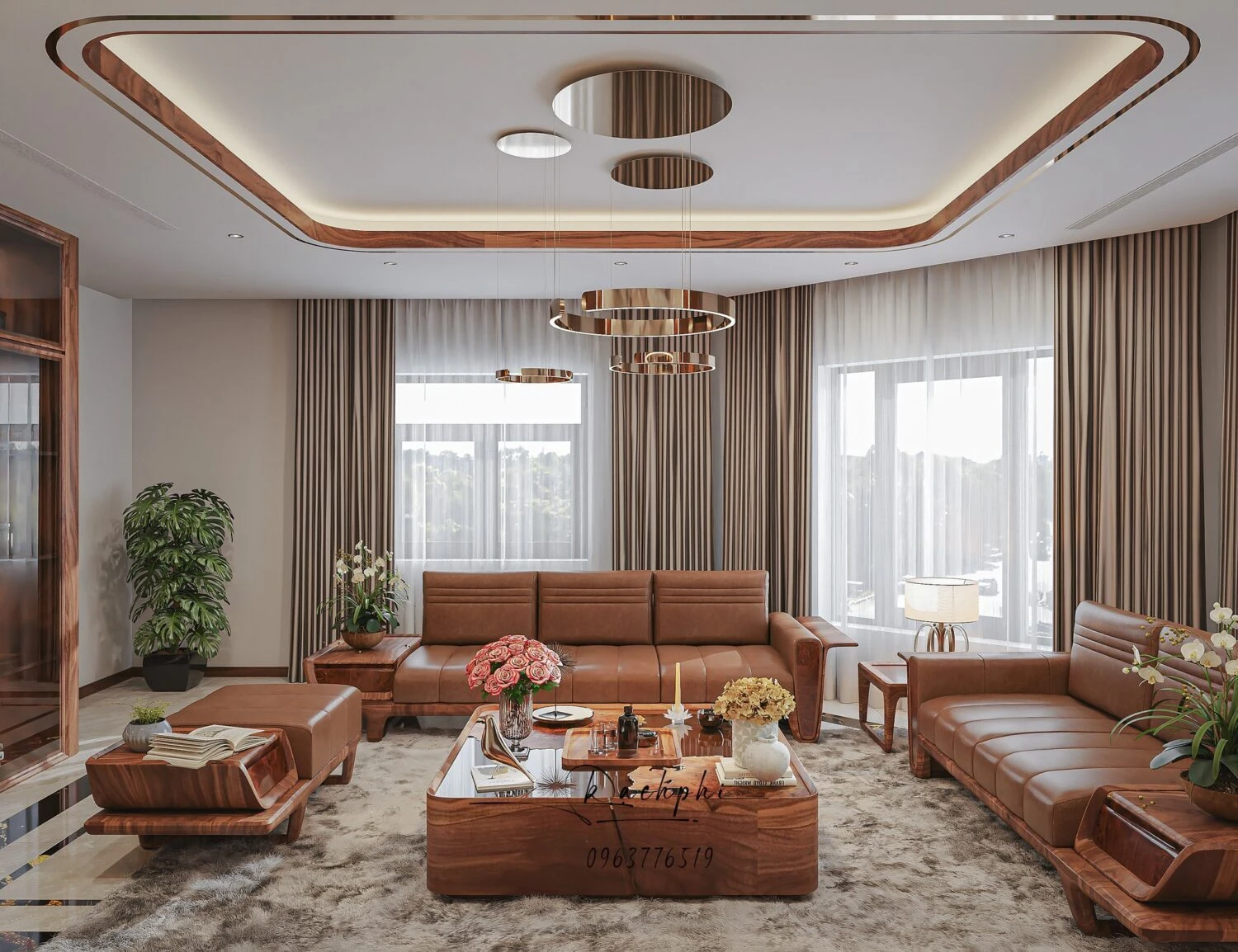 Download SketchUp Models Vantage Modern Living Room Free ID 100000416 (Phi Bach)