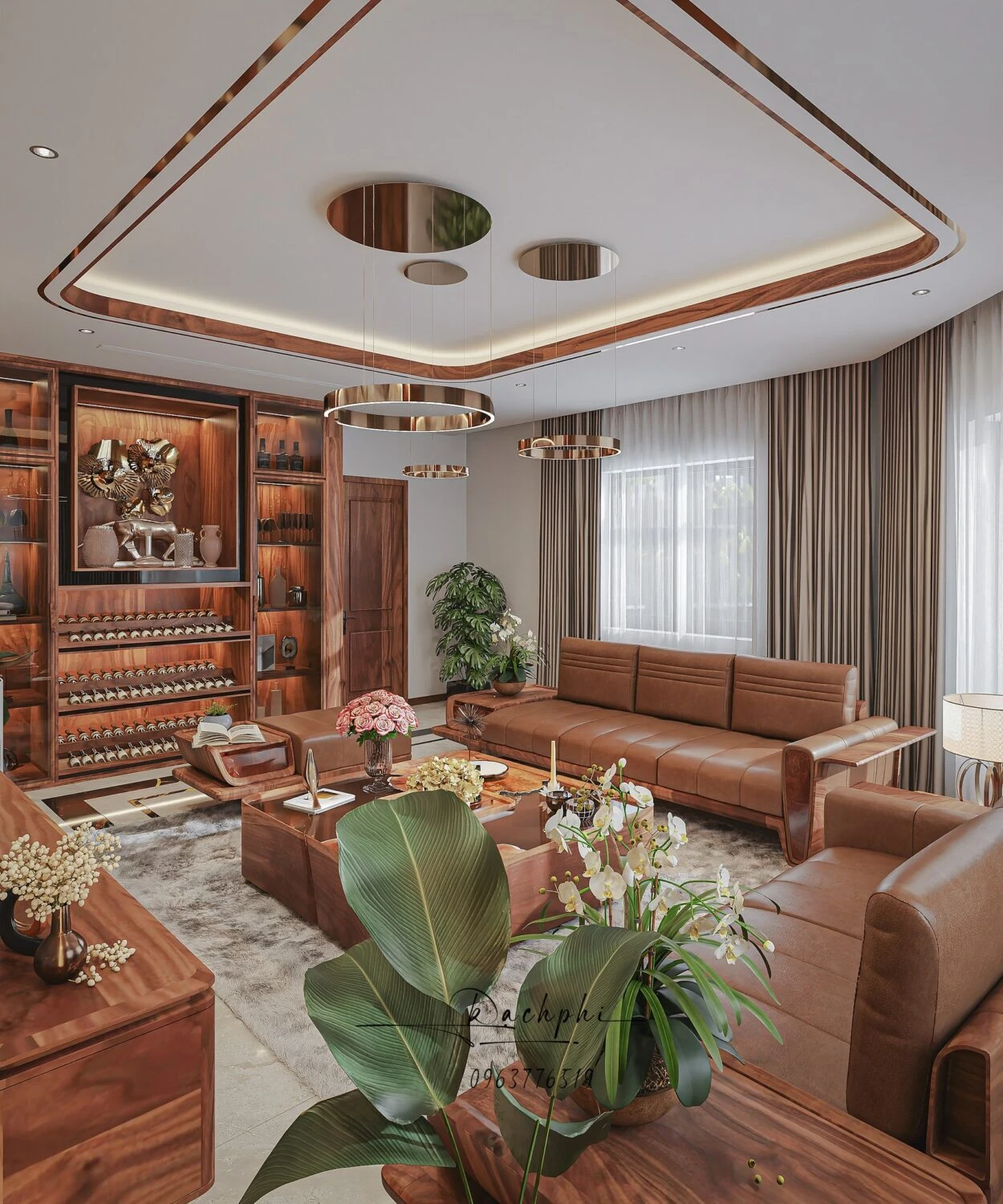 Download SketchUp Models Vantage Modern Living Room Free ID 100000416 (Phi Bach)