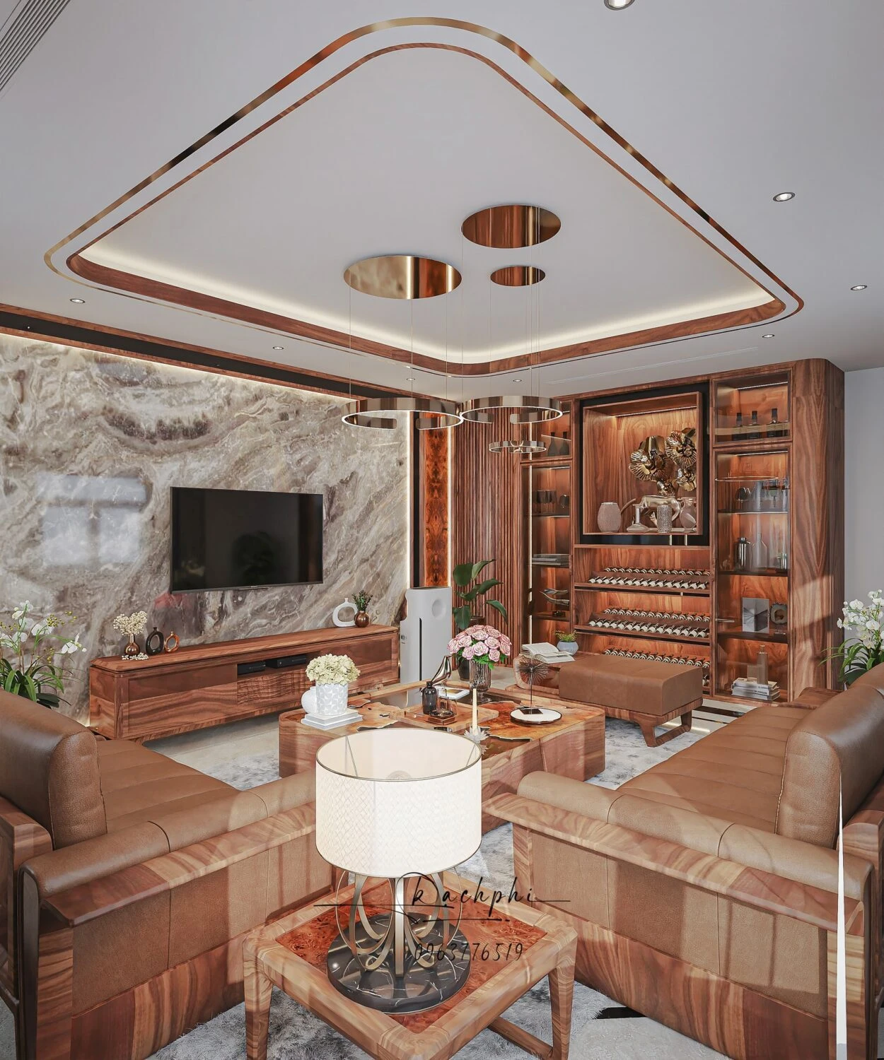 Download SketchUp Models Vantage Modern Living Room Free ID 100000416 (Phi Bach)