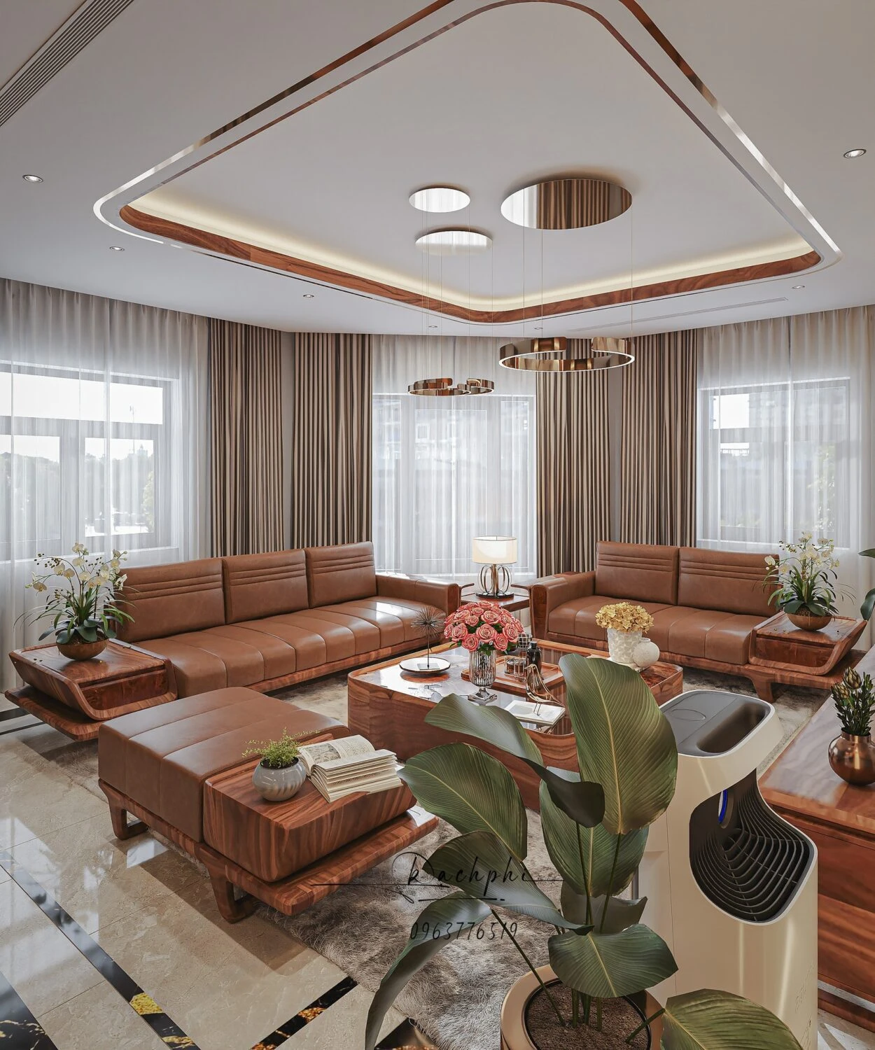 Download SketchUp Models Vantage Modern Living Room Free ID 100000416 (Phi Bach)