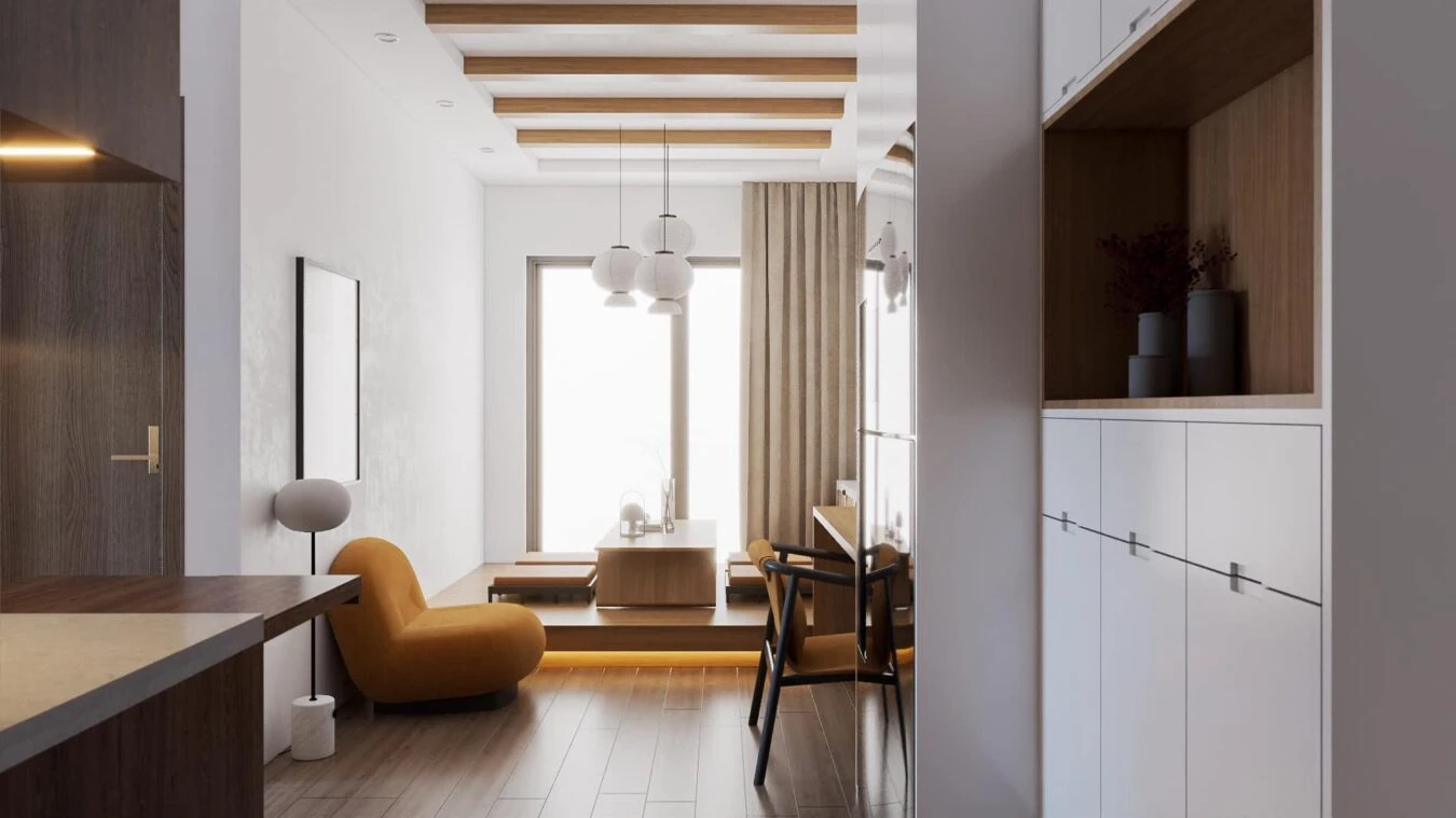 Download SketchUp Models Vray Modern Living Room - Dining Room Free ID 218000126 (Nhut Nam)