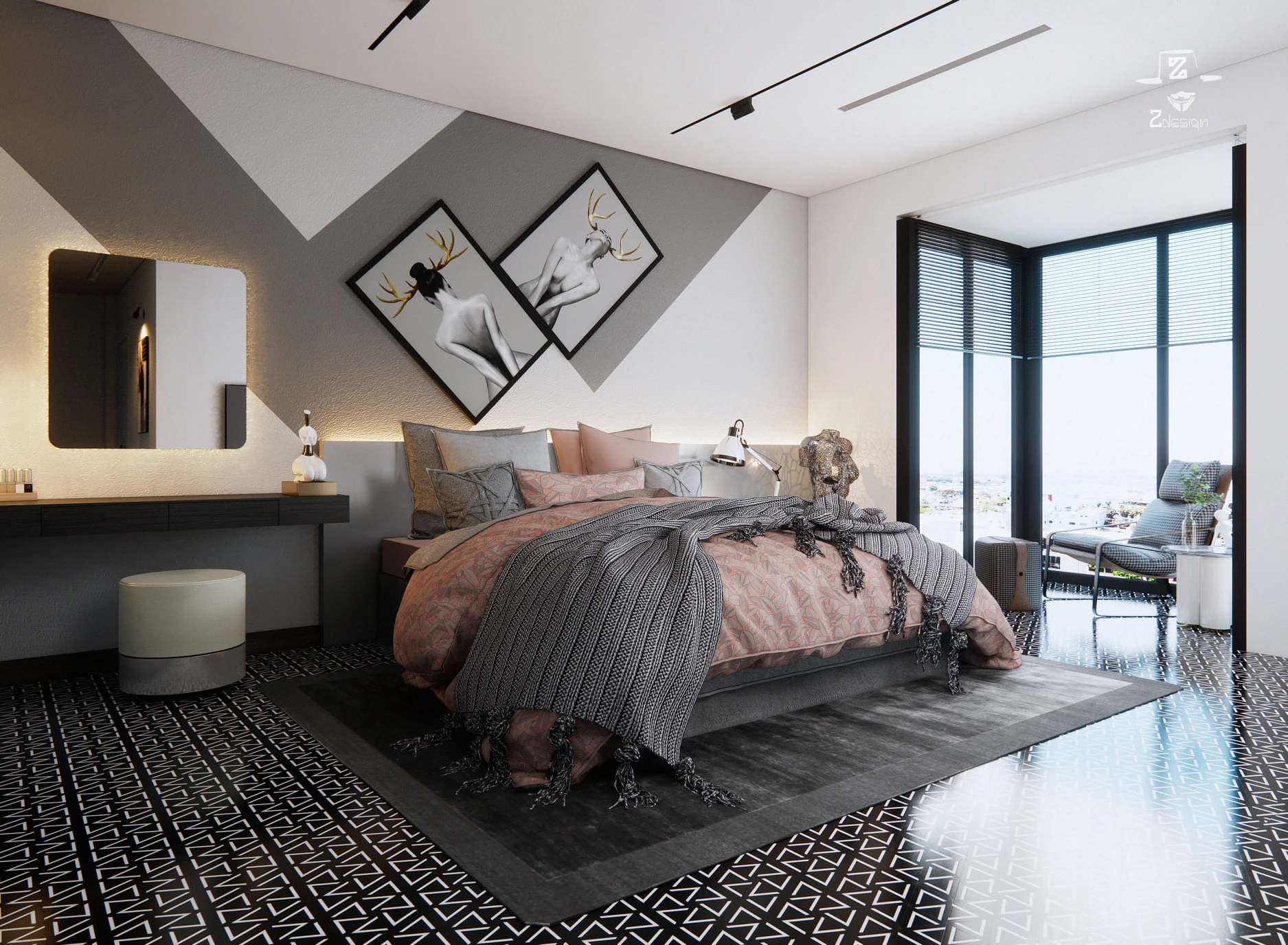 Enscape Bedroom Free Sketchup Models Download Modern ID 101000499 (Quang Vinh)