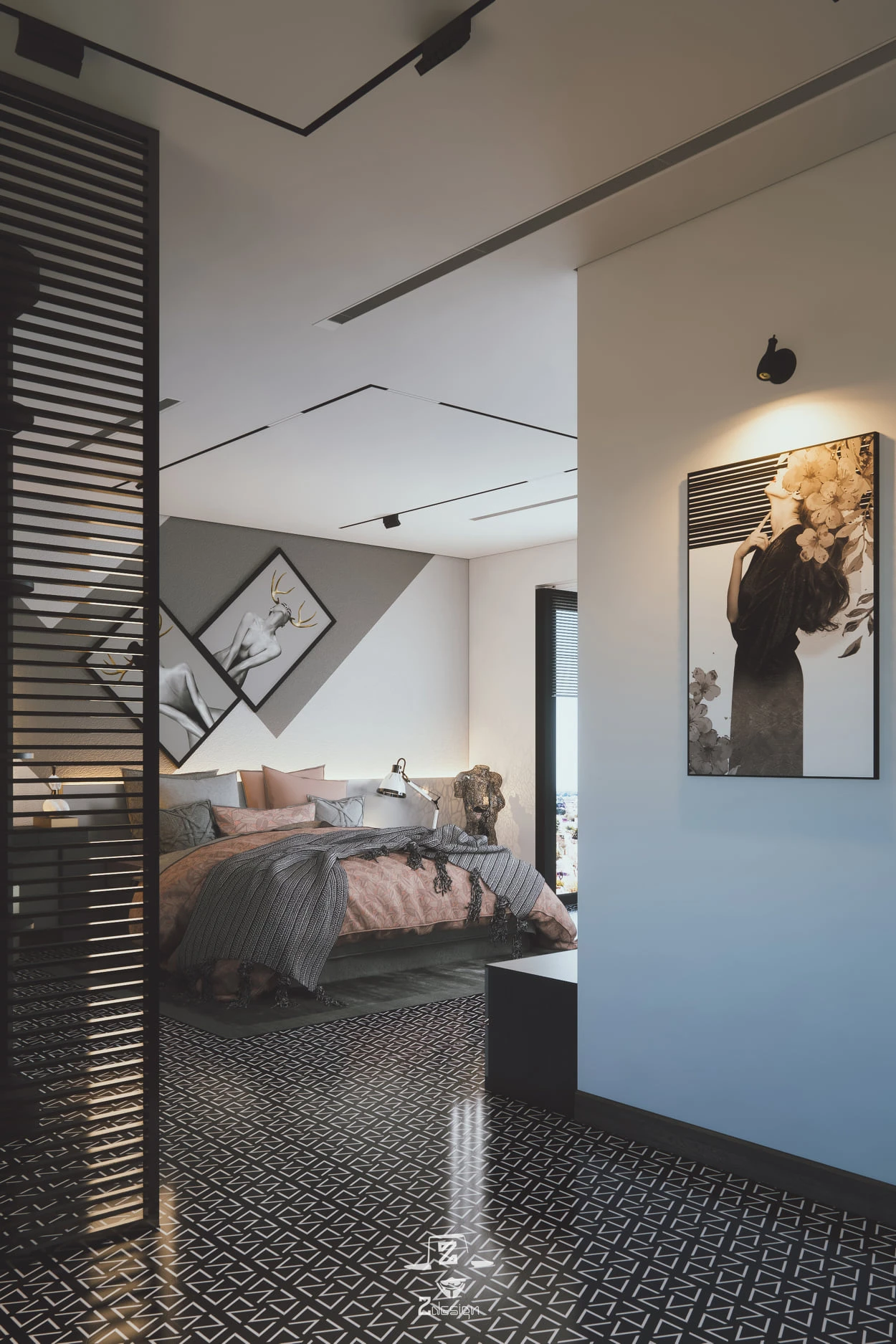 Enscape Bedroom Free Sketchup Models Download Modern ID 101000499 (Quang Vinh)