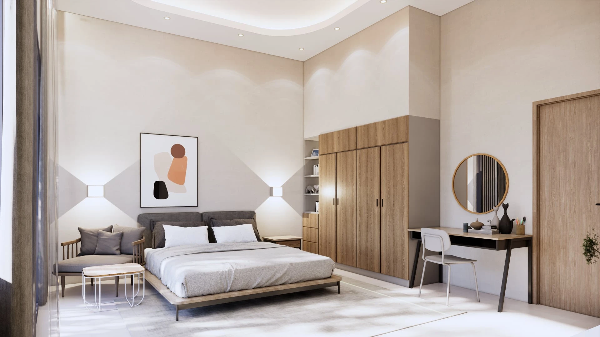 Enscape Bedroom Free Sketchup Scene Download Modern ID 101000494 (Khoi Doan)