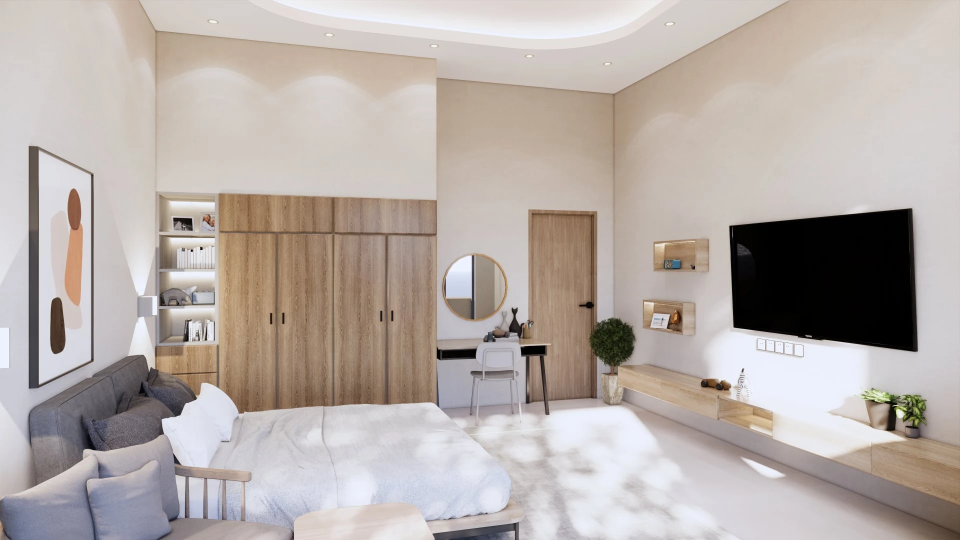 Enscape Bedroom Free Sketchup Scene Download Modern ID 101000494 (Khoi Doan)