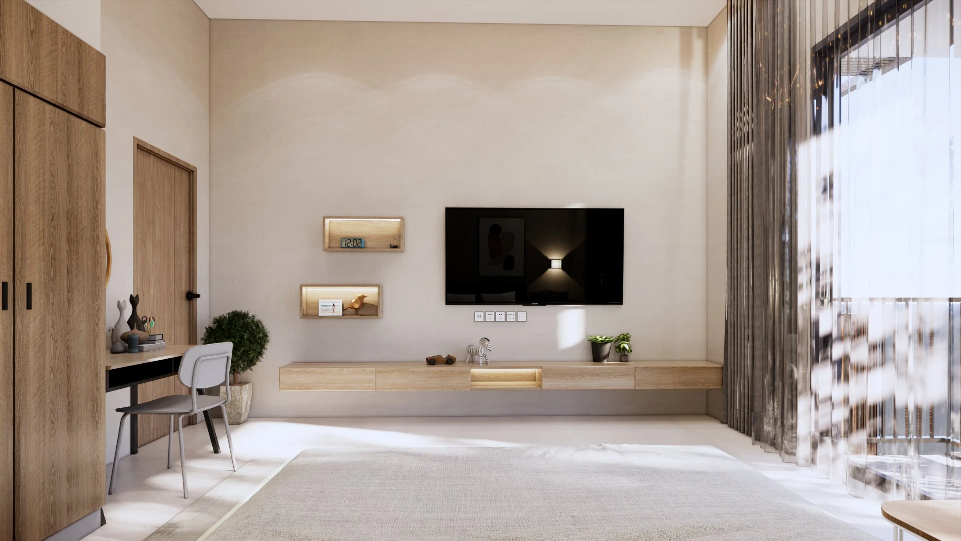 Enscape Bedroom Free Sketchup Scene Download Modern ID 101000494 (Khoi Doan)