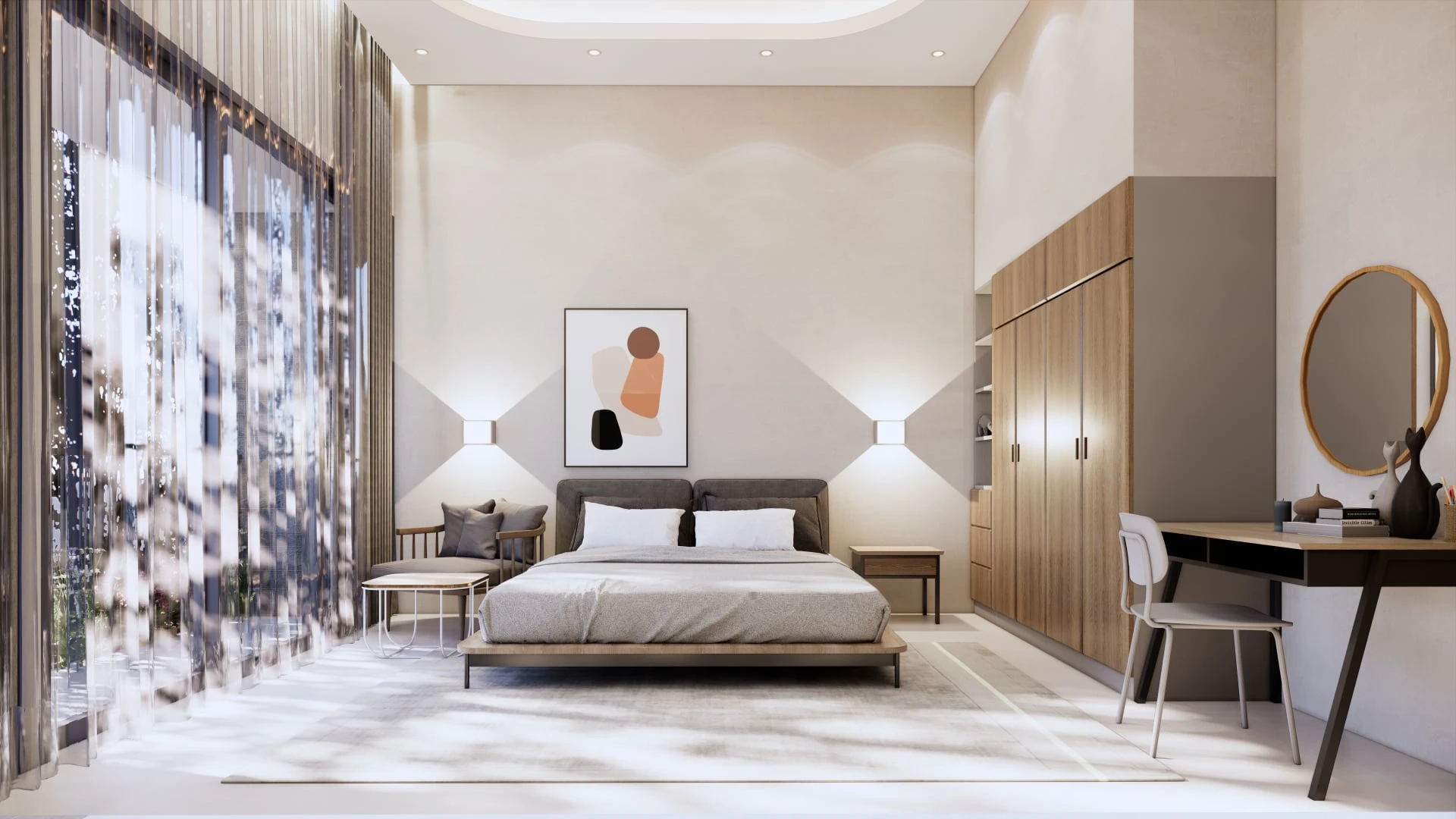 Enscape Bedroom Free Sketchup Scene Download Modern ID 101000494 (Khoi Doan)