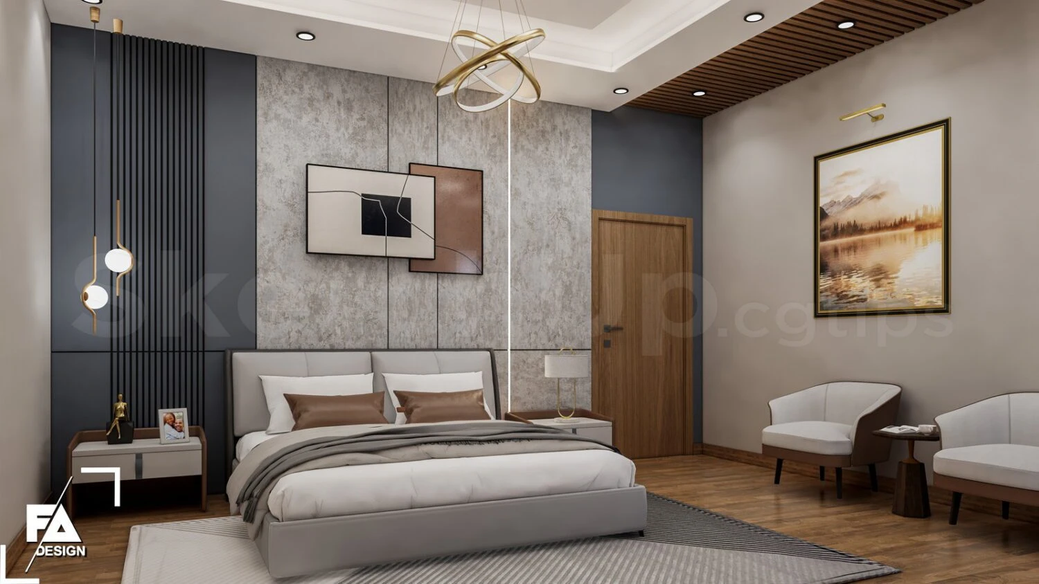 Enscape Bedroom Sketchup Model Download Free Modern ID 101000716 (FA Design)