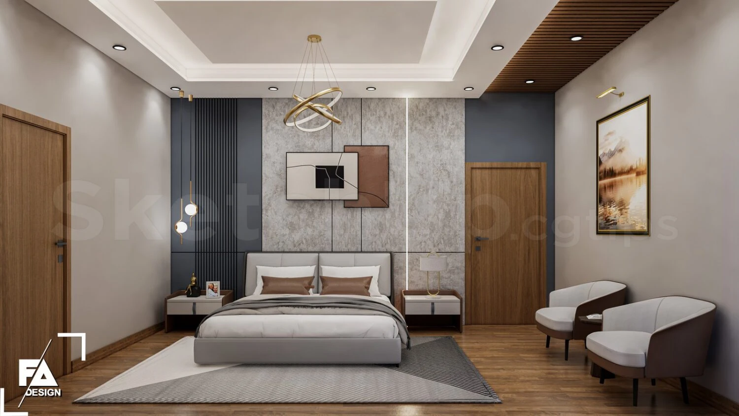 Enscape Bedroom Sketchup Model Download Free Modern ID 101000716 (FA Design)