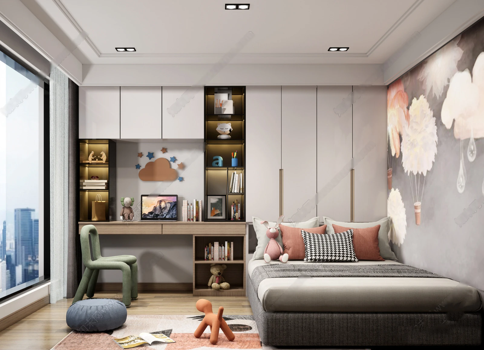 Enscape Children Room Free SketchUp Models Download Modern ID 105000040 (Cuong Covua)