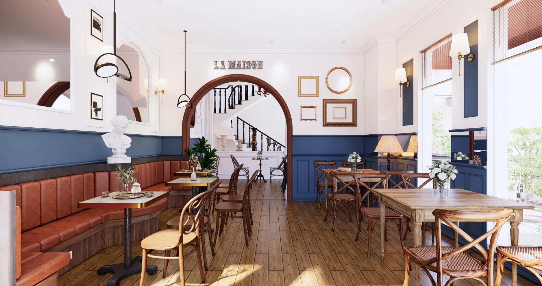 SketchUp Free Enscape Coffee Shop Download SketchUp Models Modern Free ID 108000064 (Nghiem Viet Thai)