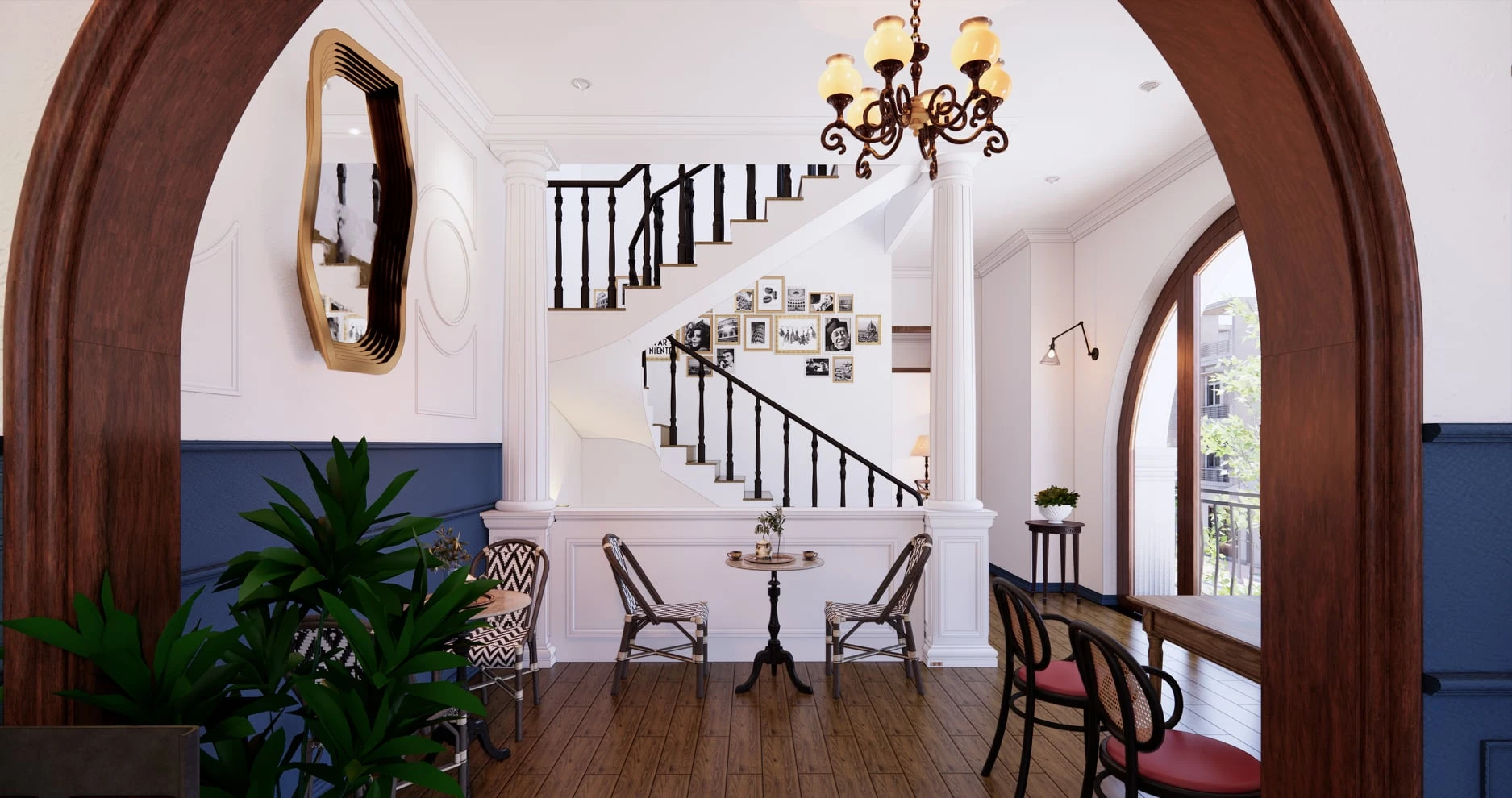 SketchUp Free Enscape Coffee Shop Download SketchUp Models Modern Free ID 108000064 (Nghiem Viet Thai)