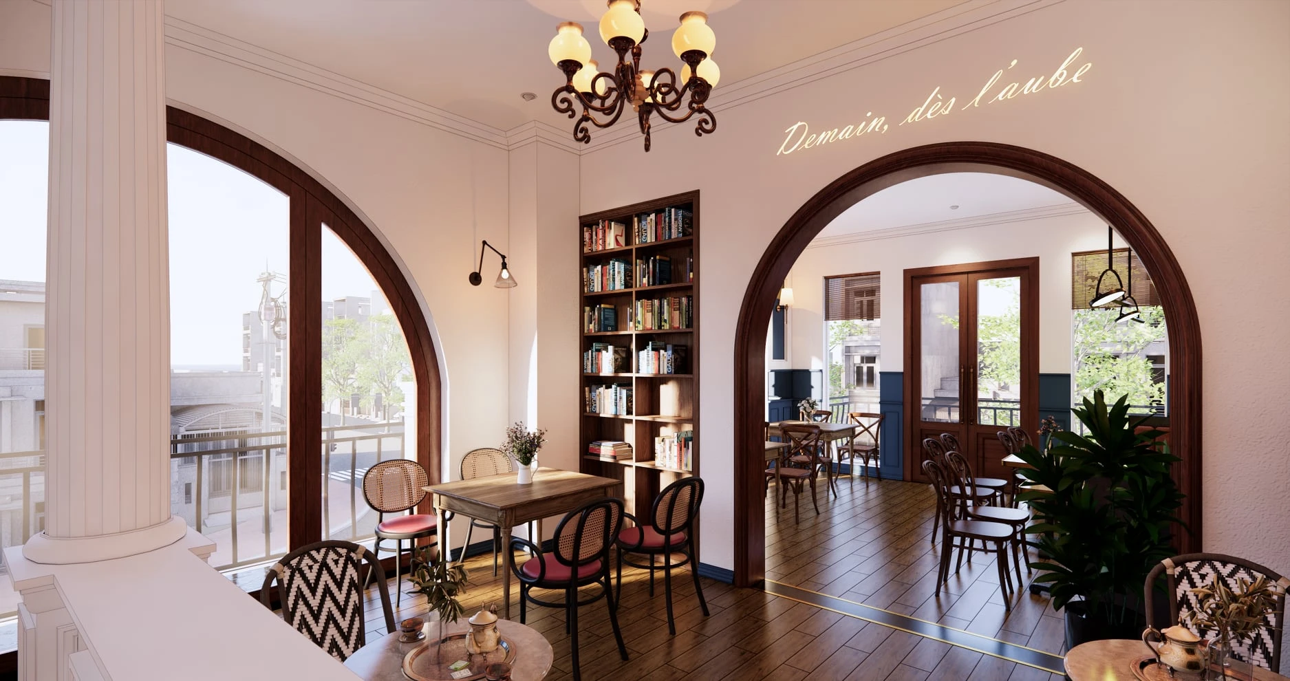 SketchUp Free Enscape Coffee Shop Download SketchUp Models Modern Free ID 108000064 (Nghiem Viet Thai)