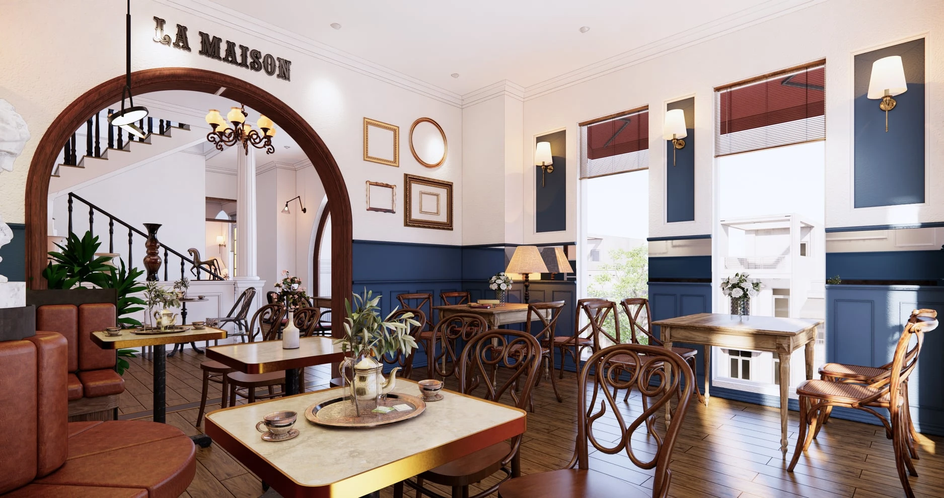 SketchUp Free Enscape Coffee Shop Download SketchUp Models Modern Free ID 108000064 (Nghiem Viet Thai)