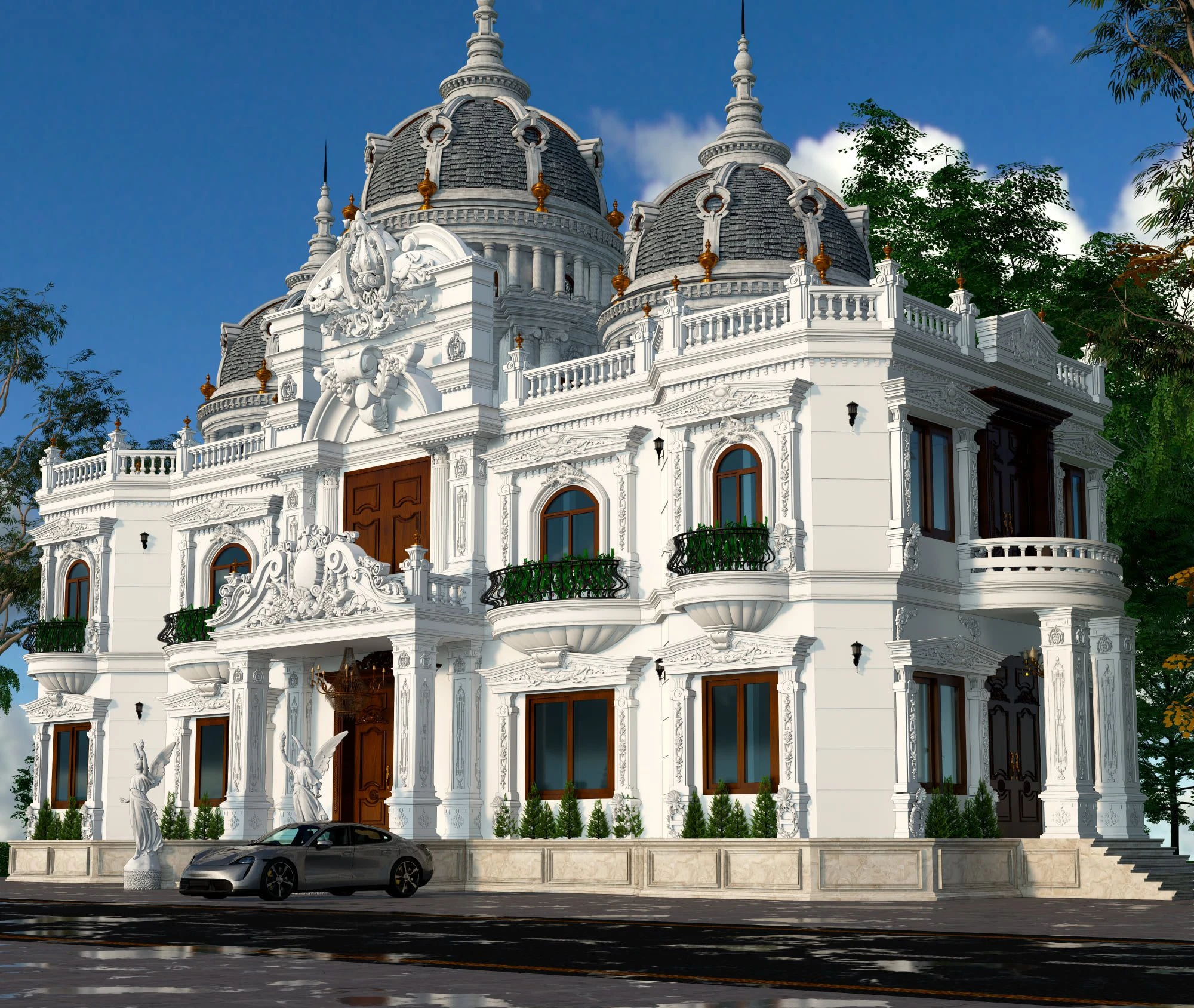 Enscape Exterior Free Sketchup Scene Modern ID 101000507 (Tran Huy)