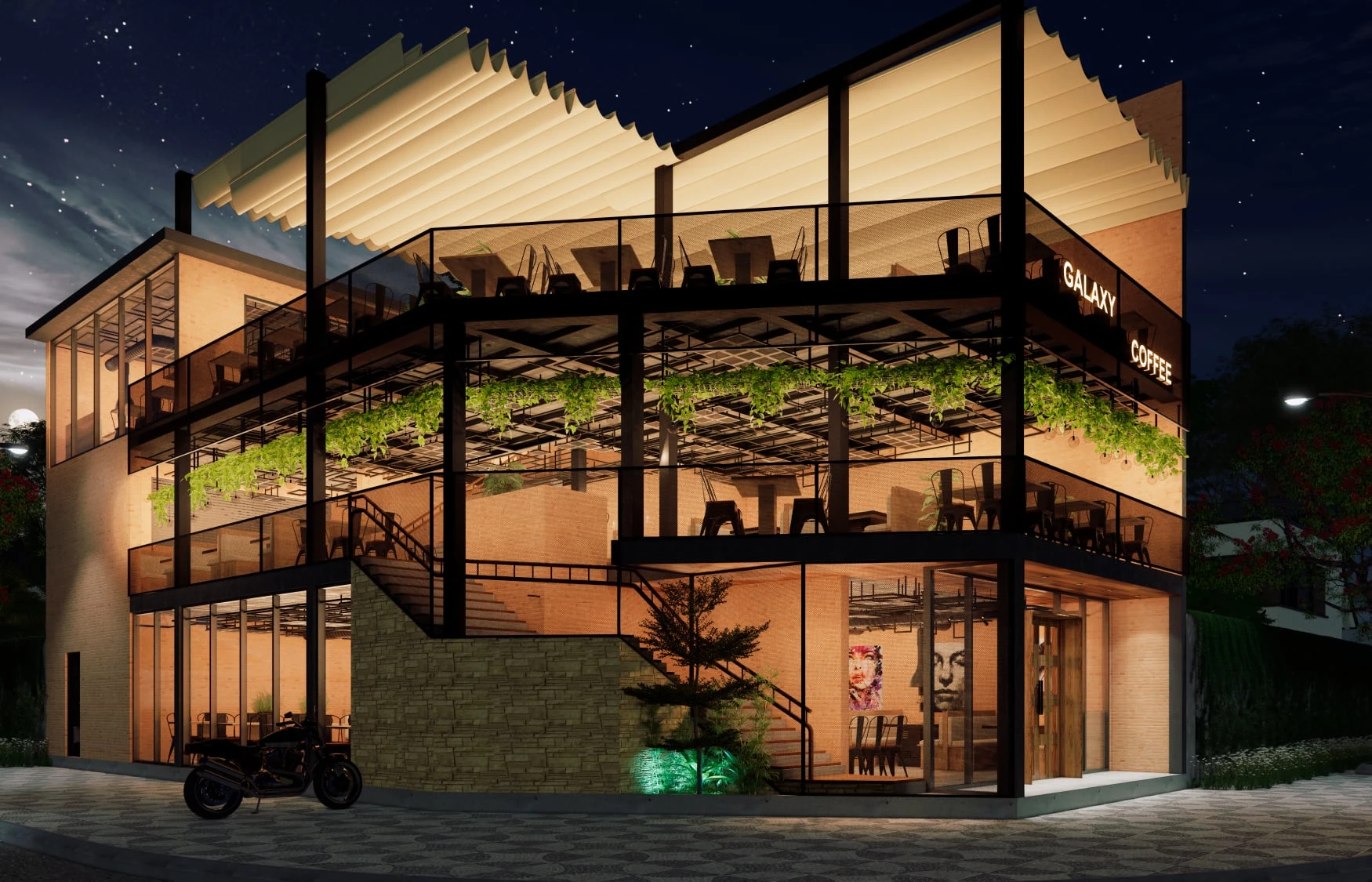 SketchUp Free Enscape Exterior Free Sketchup Scene Modern ID 101000517 (Tran Tan)