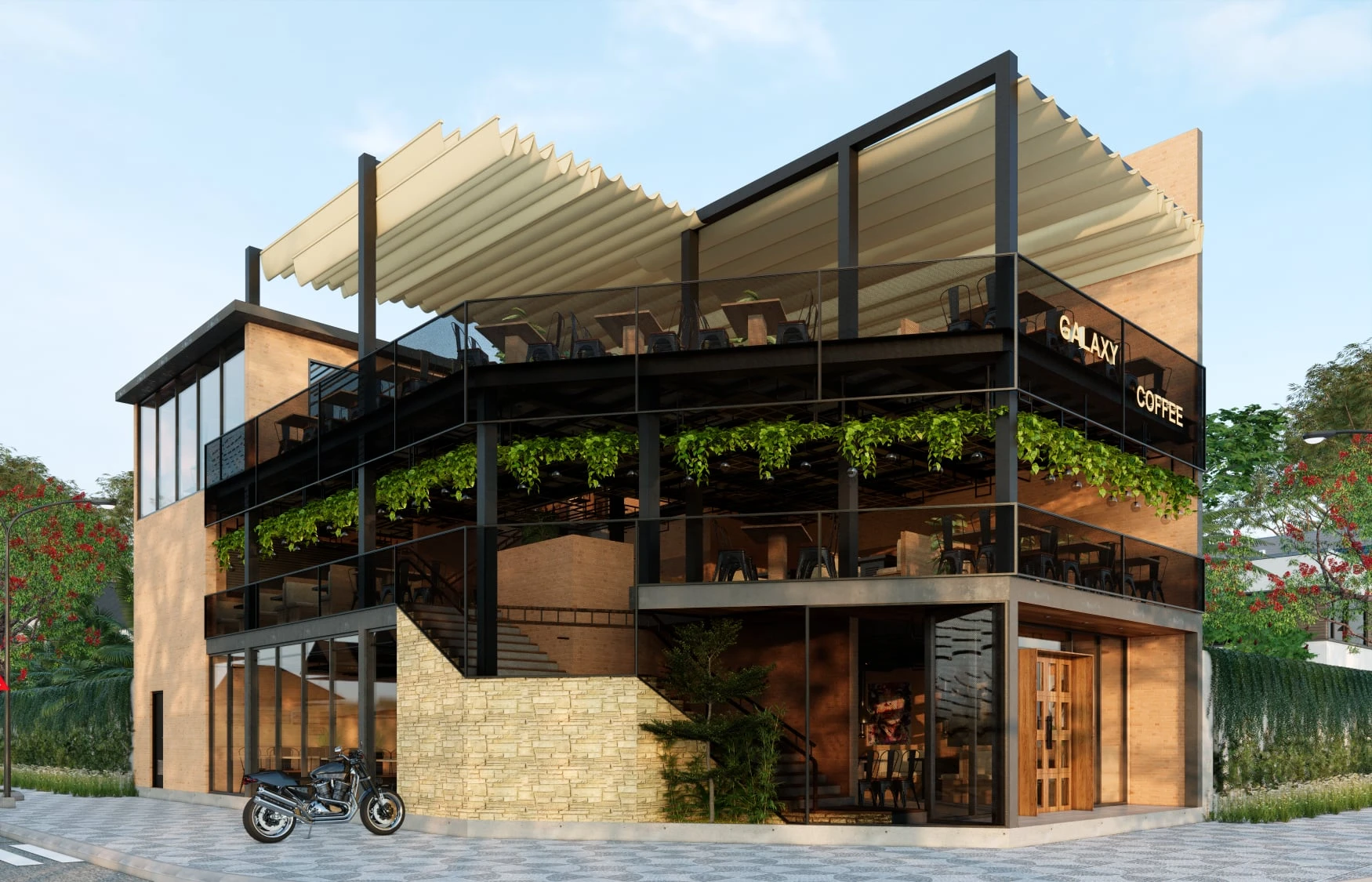 SketchUp Free Enscape Exterior Free Sketchup Scene Modern ID 101000517 (Tran Tan)