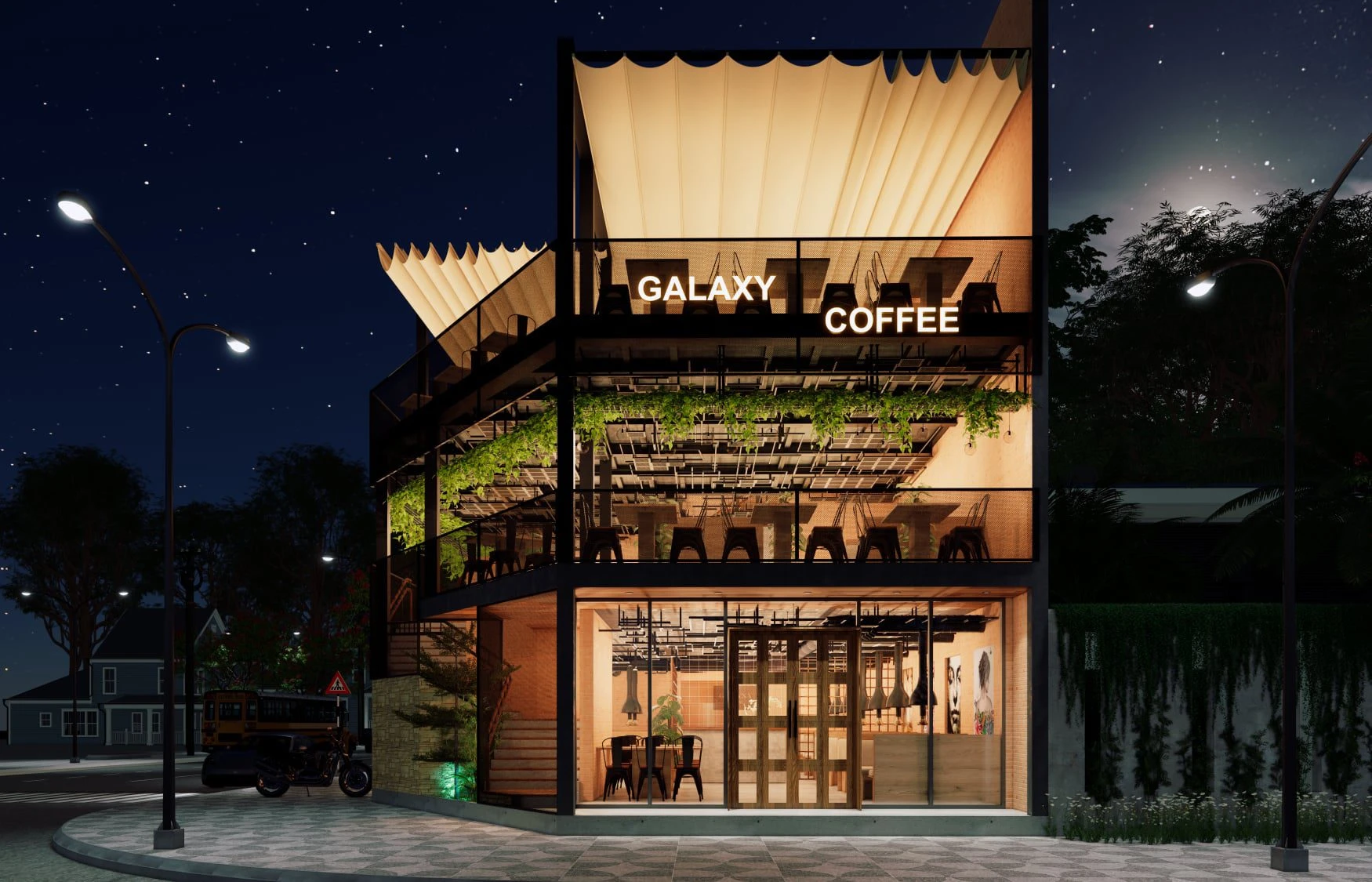 SketchUp Free Enscape Exterior Free Sketchup Scene Modern ID 101000517 (Tran Tan)