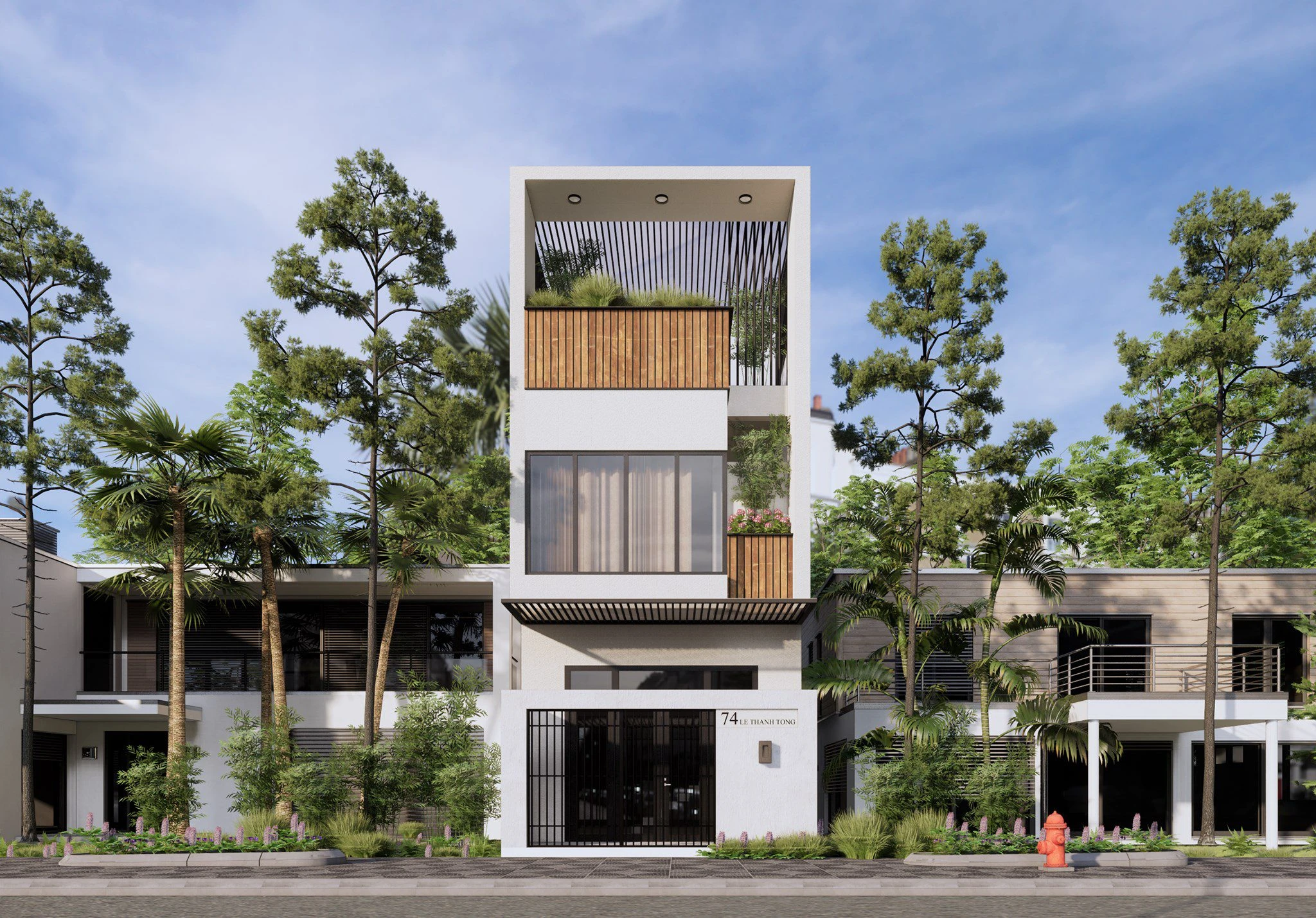 Enscape Exterior Sketchup Scene Download Modern ID 101000628 (Duong Duong)