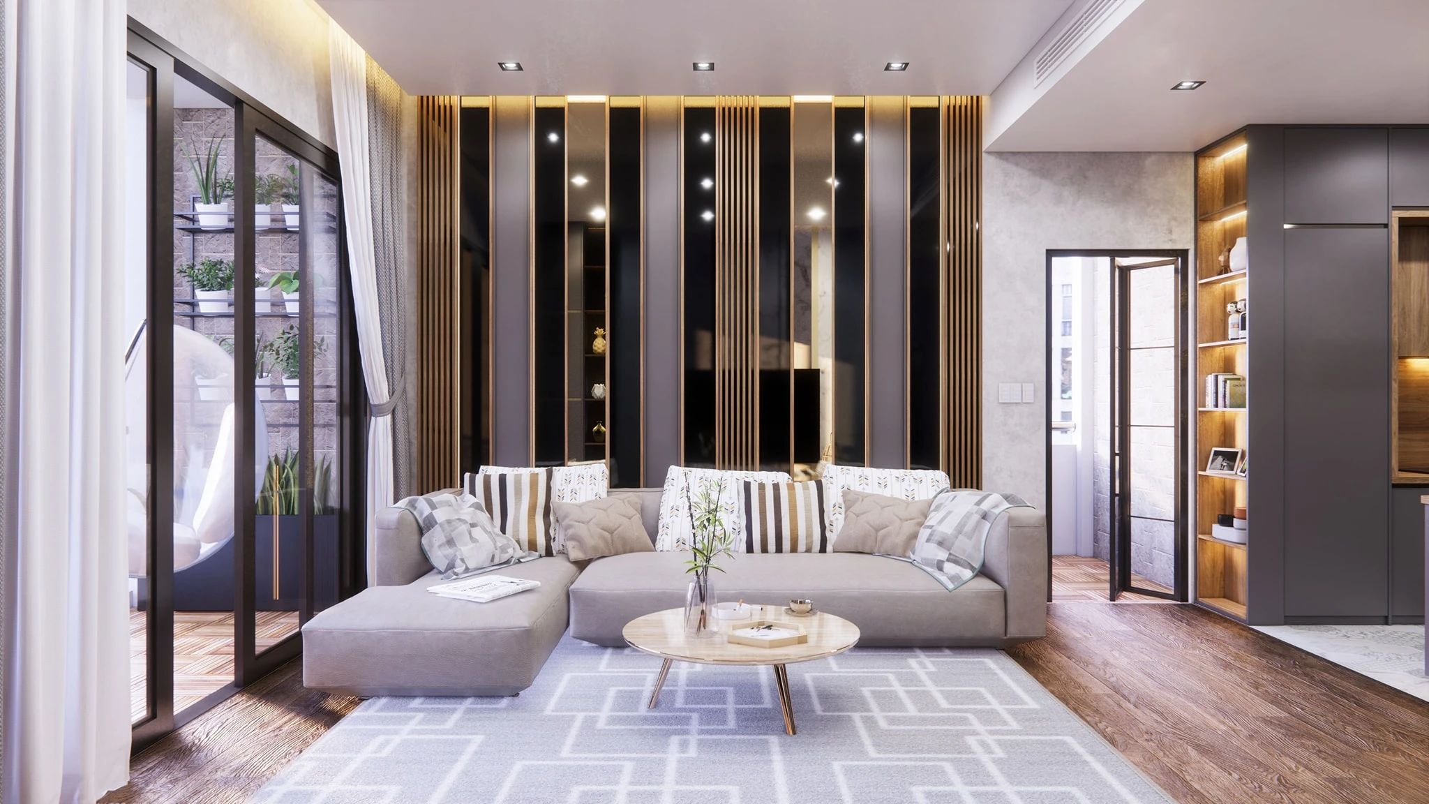 Enscape Living Room And Dining Room Sketchup Free Model Modern Download ID 218000072 (Tran Phu Loc)