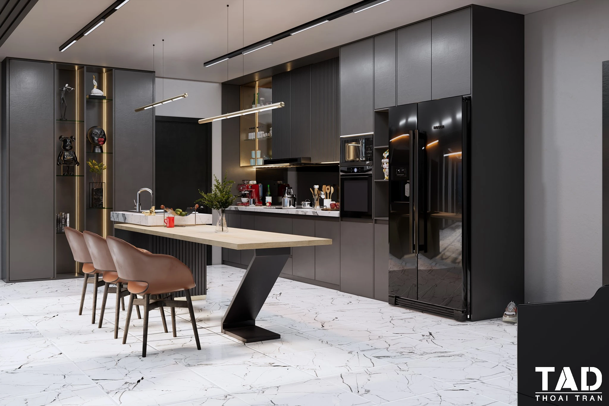 Enscape Living Room And Dining Room Sketchup Free Model Modern Download ID 218000102 (Thoai Tran)