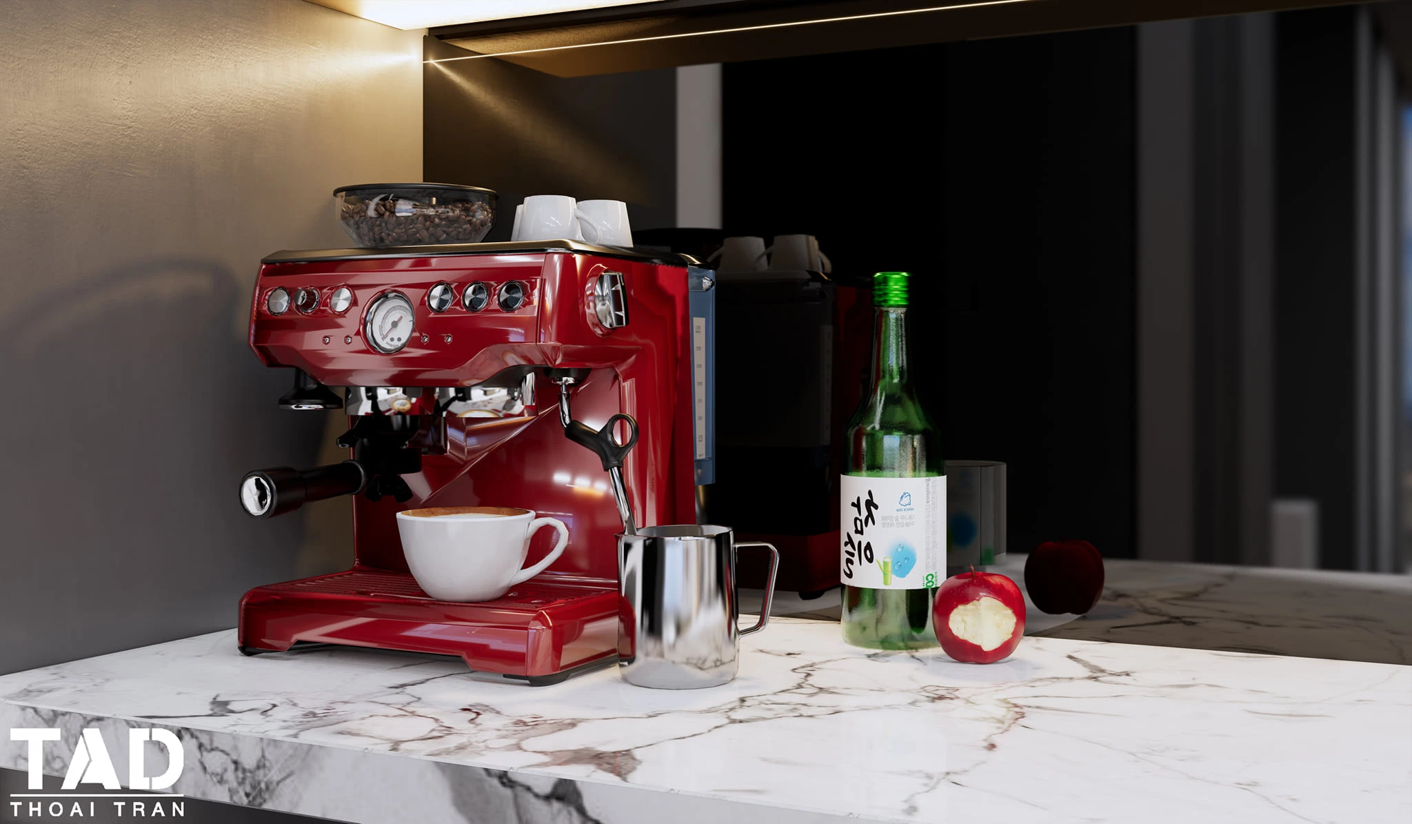 Enscape Living Room And Dining Room Sketchup Free Model Modern Download ID 218000102 (Thoai Tran)