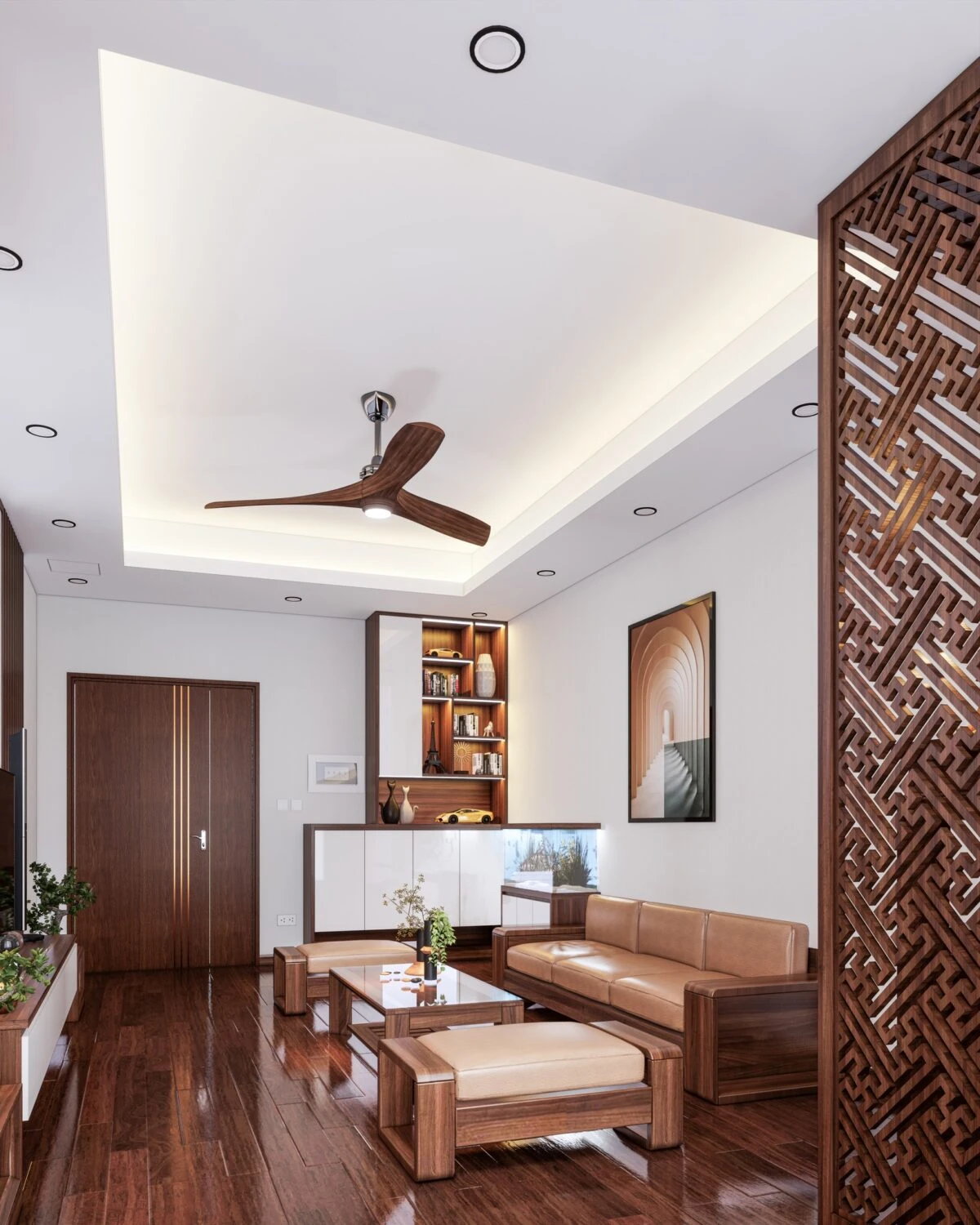 Enscape Living Room - Dining Room Free SketchUp Models Modern Download ID 218000152 (Sang Nguyen)