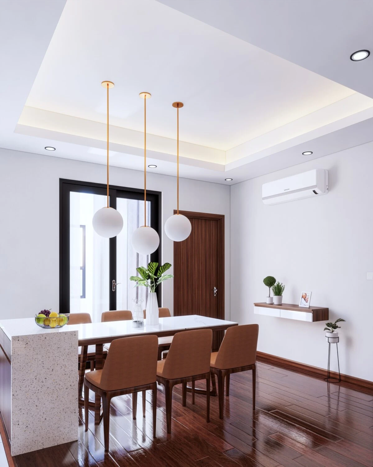 Enscape Living Room - Dining Room Free SketchUp Models Modern Download ID 218000152 (Sang Nguyen)