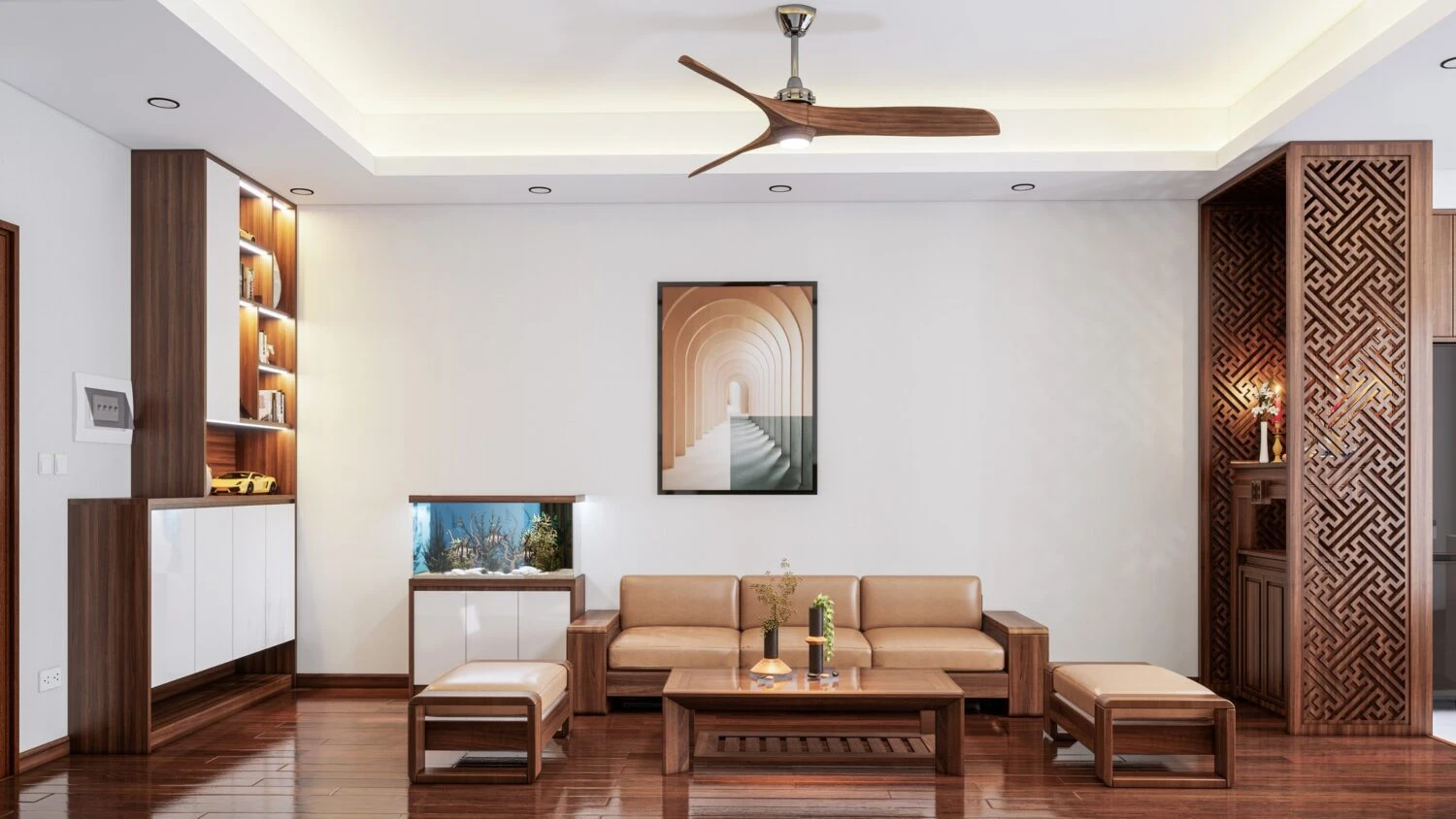 Enscape Living Room - Dining Room Free SketchUp Models Modern Download ID 218000152 (Sang Nguyen)