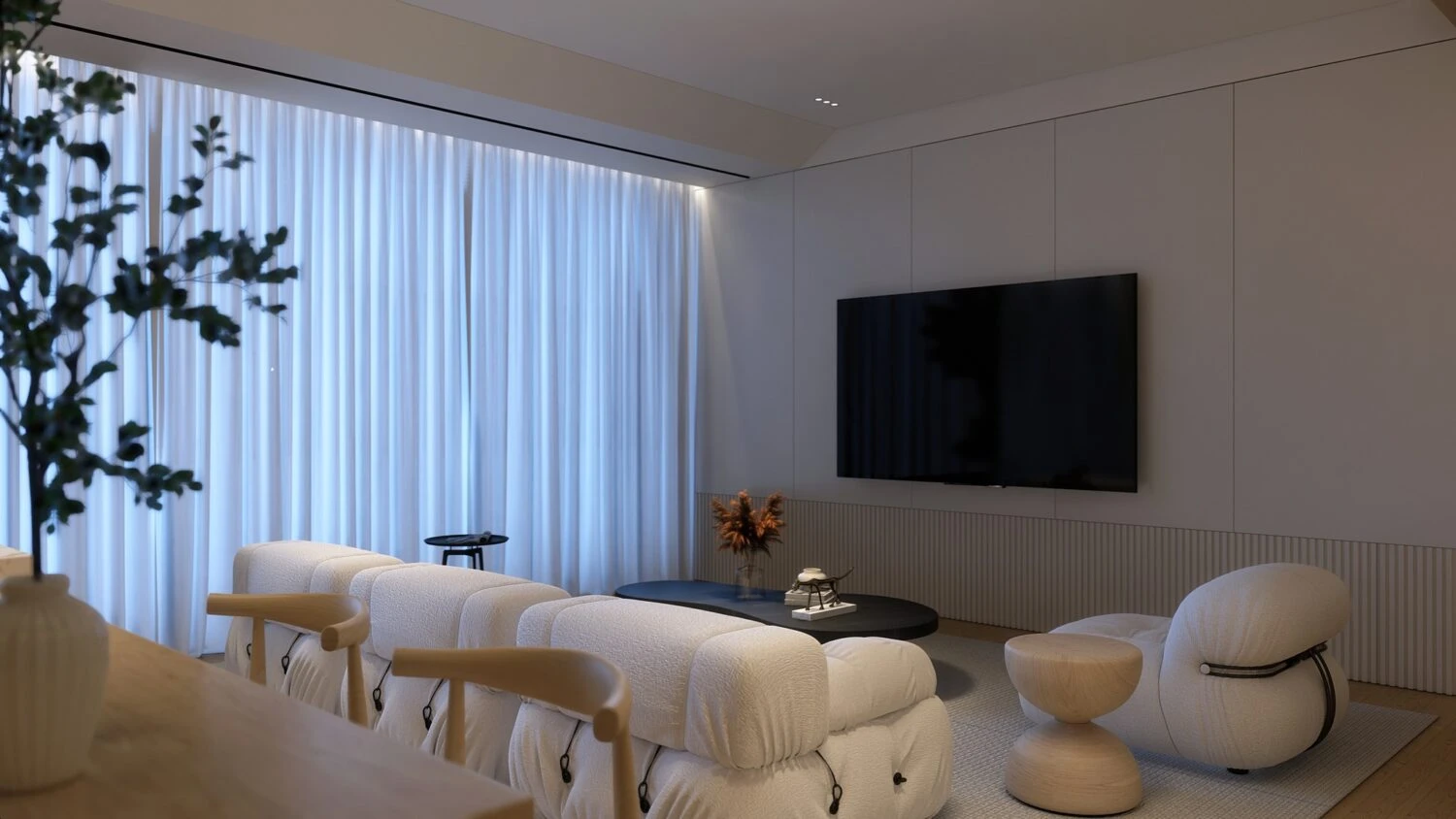 Enscape Living Room - Dining Room Free SketchUp Models Modern Download ID 218000182 (Nguyen Ngoc Quy)