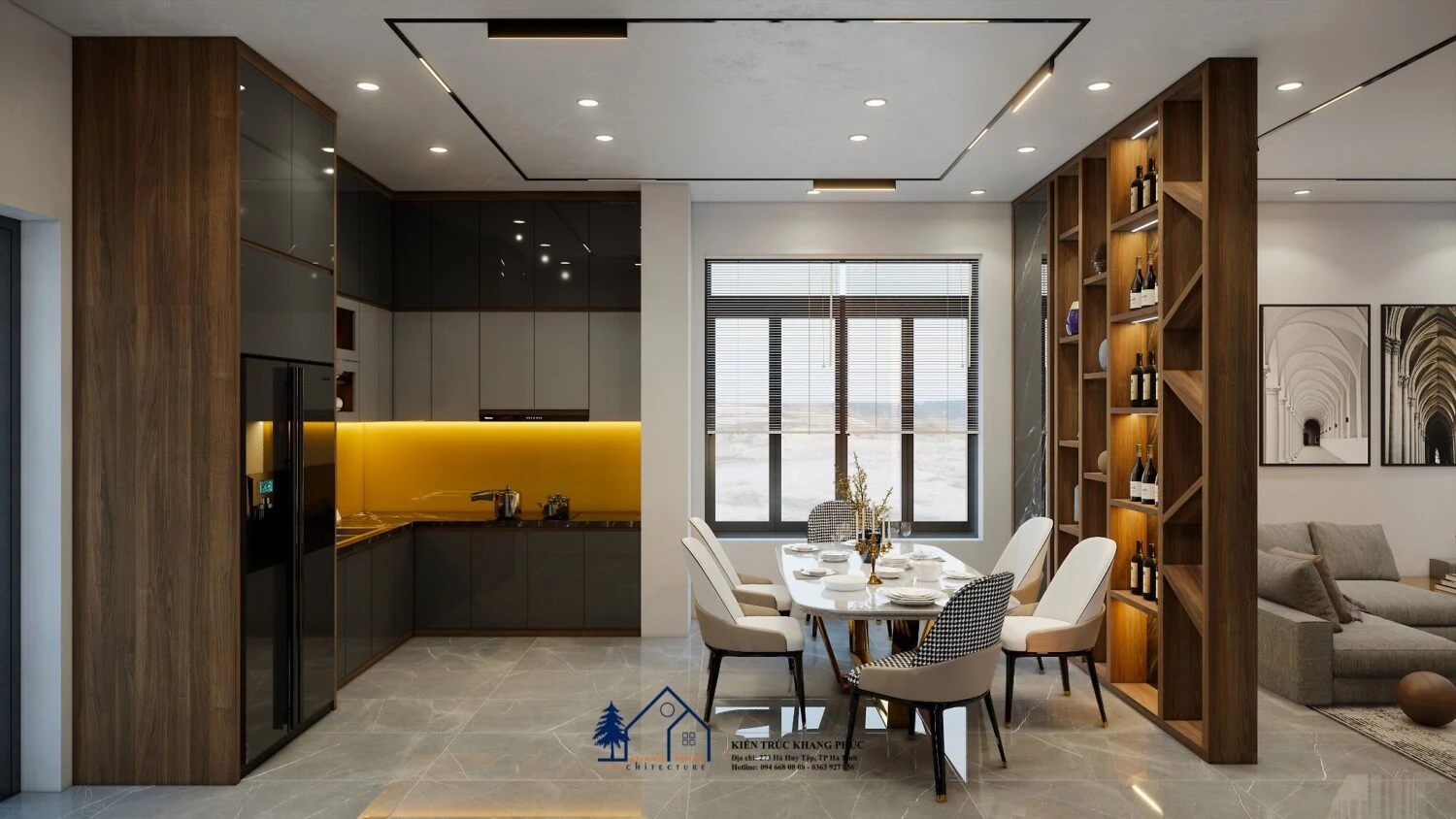 Enscape Living Room - Dining Room SketchUp 3D Model Free Download Modern ID 218000140 (Dang Phuc)