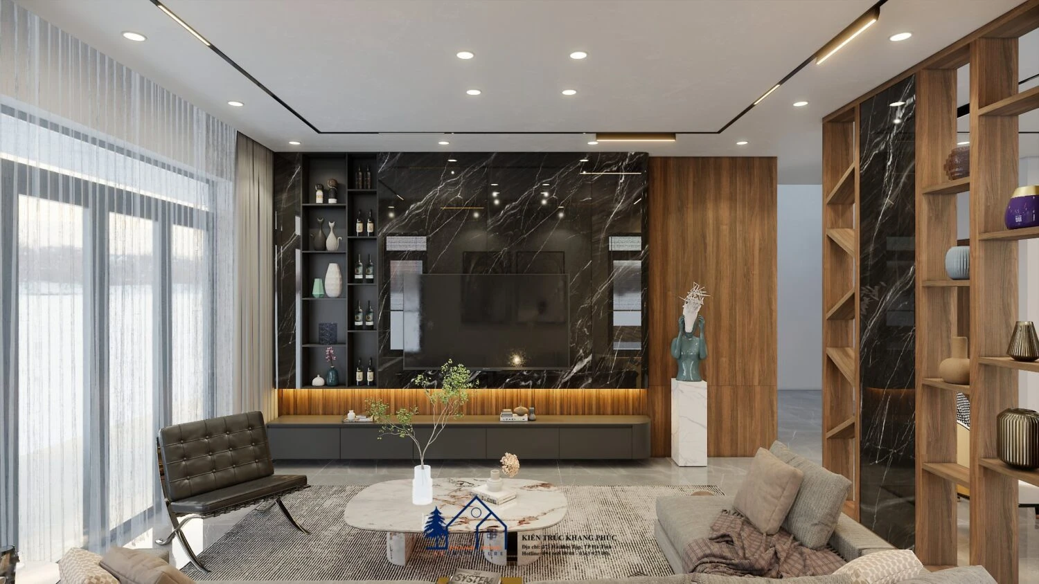 Enscape Living Room - Dining Room SketchUp 3D Model Free Download Modern ID 218000140 (Dang Phuc)